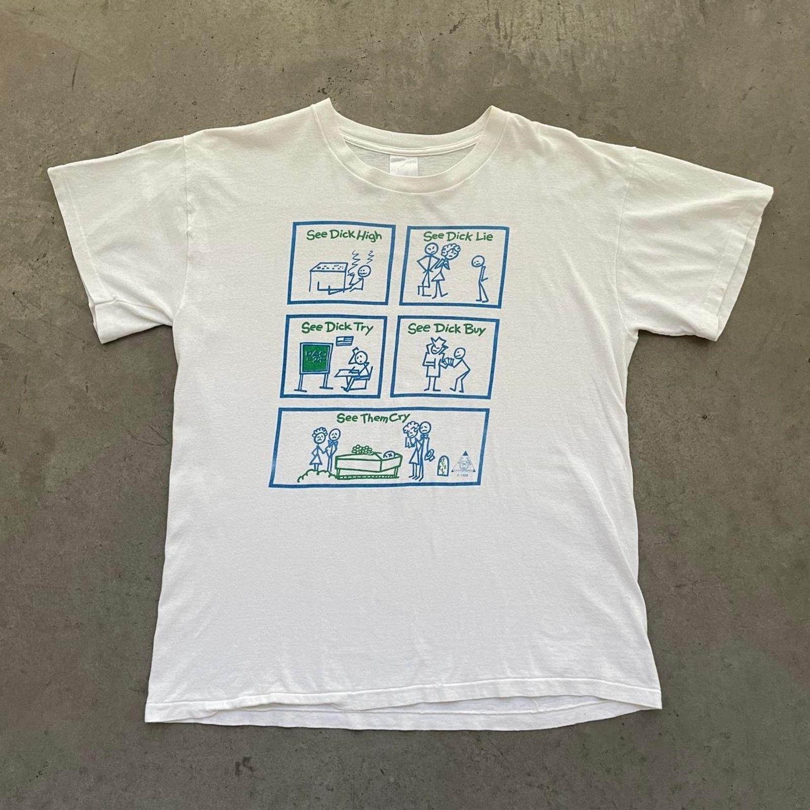 Vintage Vintage “Don’t be a Dick” Graphic T-shirt Size US L / EU 52-54 / 3 - 1 Thumbnail