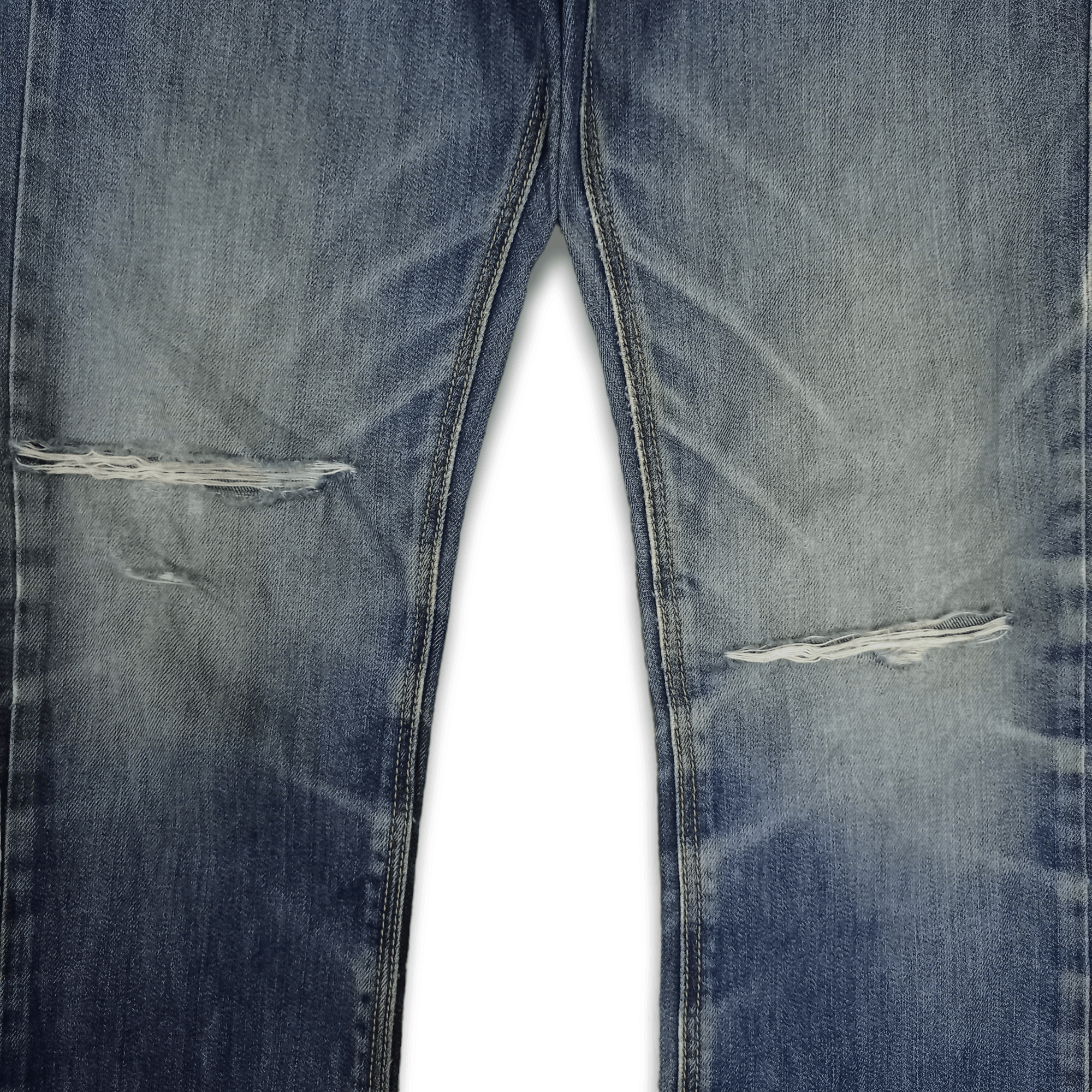 Puma Vintage Puma Blue Wash Rip Destroyed Style Jeans 29x31 Size US 29 - 6 Thumbnail