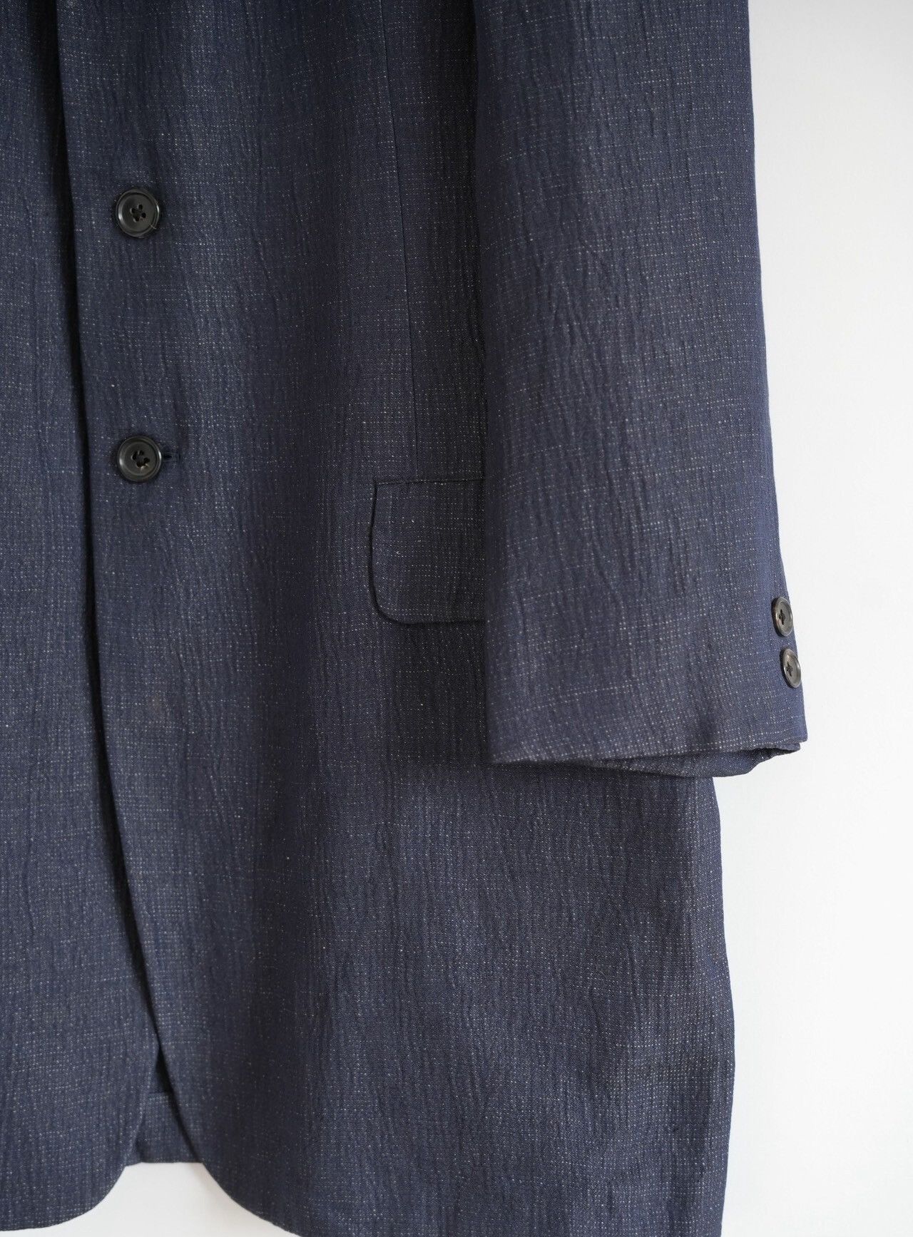 Yohji Yamamoto Yohji Yamamoto 98SS Indigo Slub Coat Size US S / EU 44-46 / 1 - 4 Thumbnail
