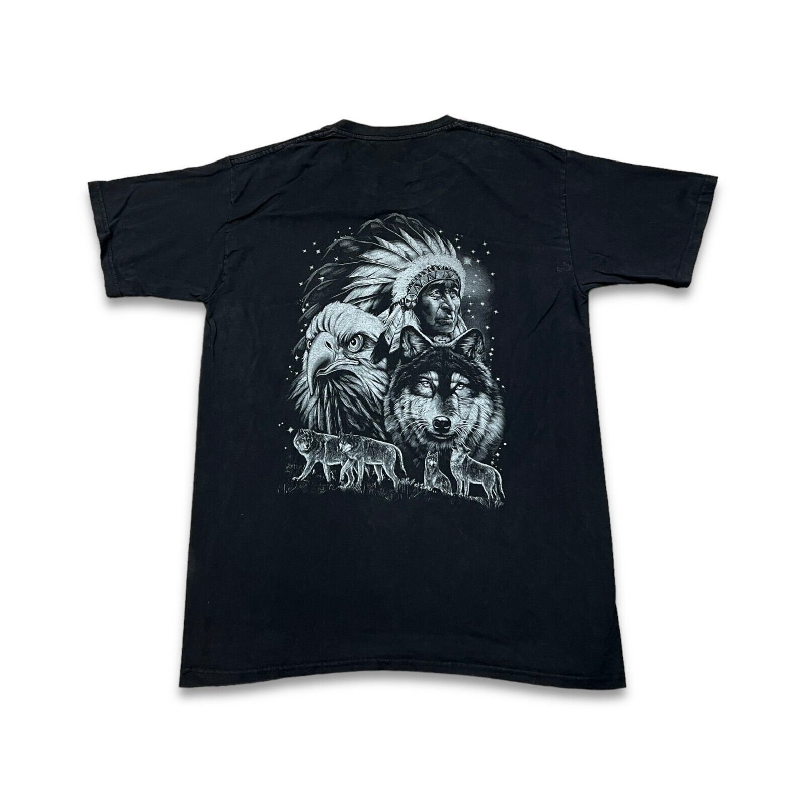 Vintage Vintage Y2K Native American T Shirt Eagle Animal Graphic Tee Size US L / EU 52-54 / 3 - 3 Thumbnail