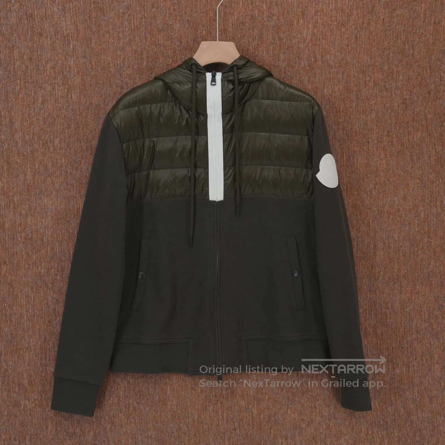 Moncler Moncler Down-padded, patchwork, dark green zipper hooded j Size US L / EU 52-54 / 3 - 1 Thumbnail