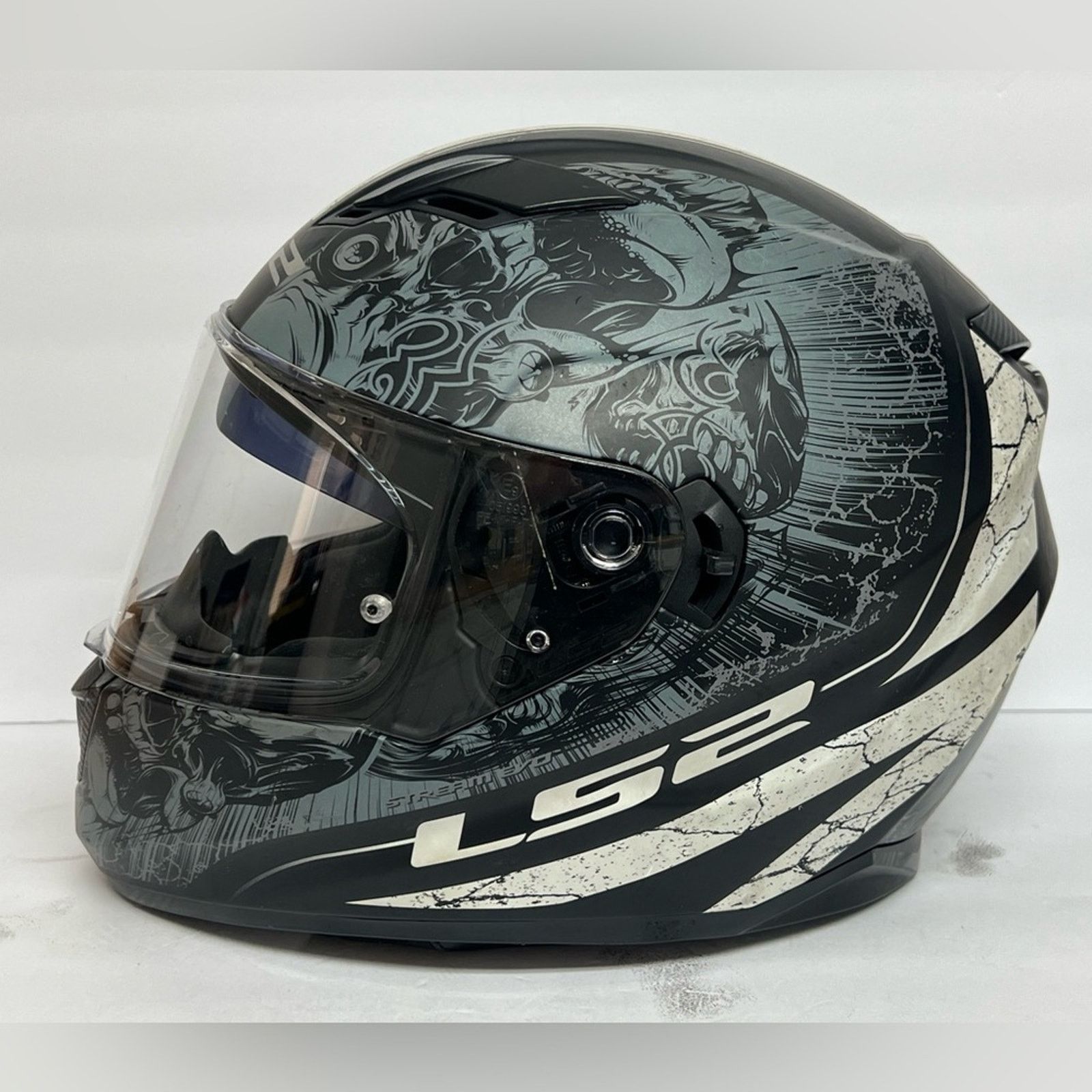 Other LS2 Stream Evo Motorcycle Helmet Matte Black Skull - FF320 Size ONE SIZE - 2 Thumbnail