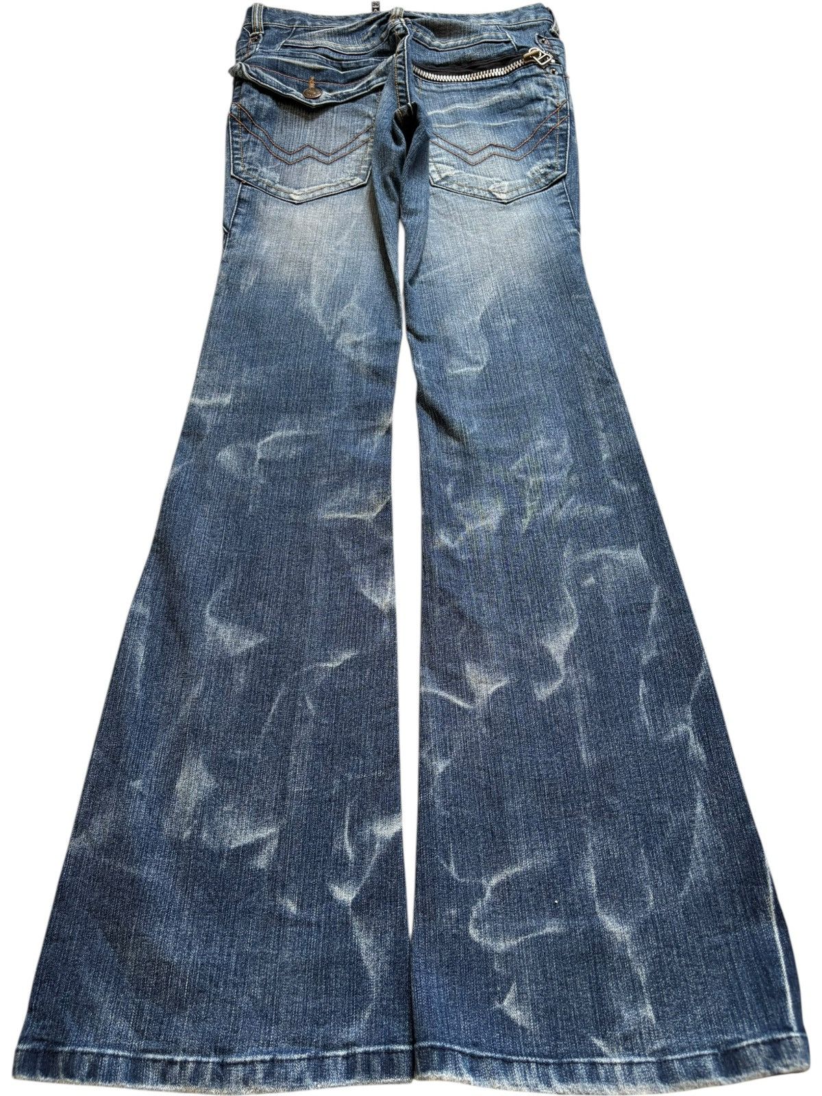 Japanese Brand Vintage Japanese Brand Thunder Wash Distressed Flare Jeans Size US 28 / EU 44 - 2 Thumbnail
