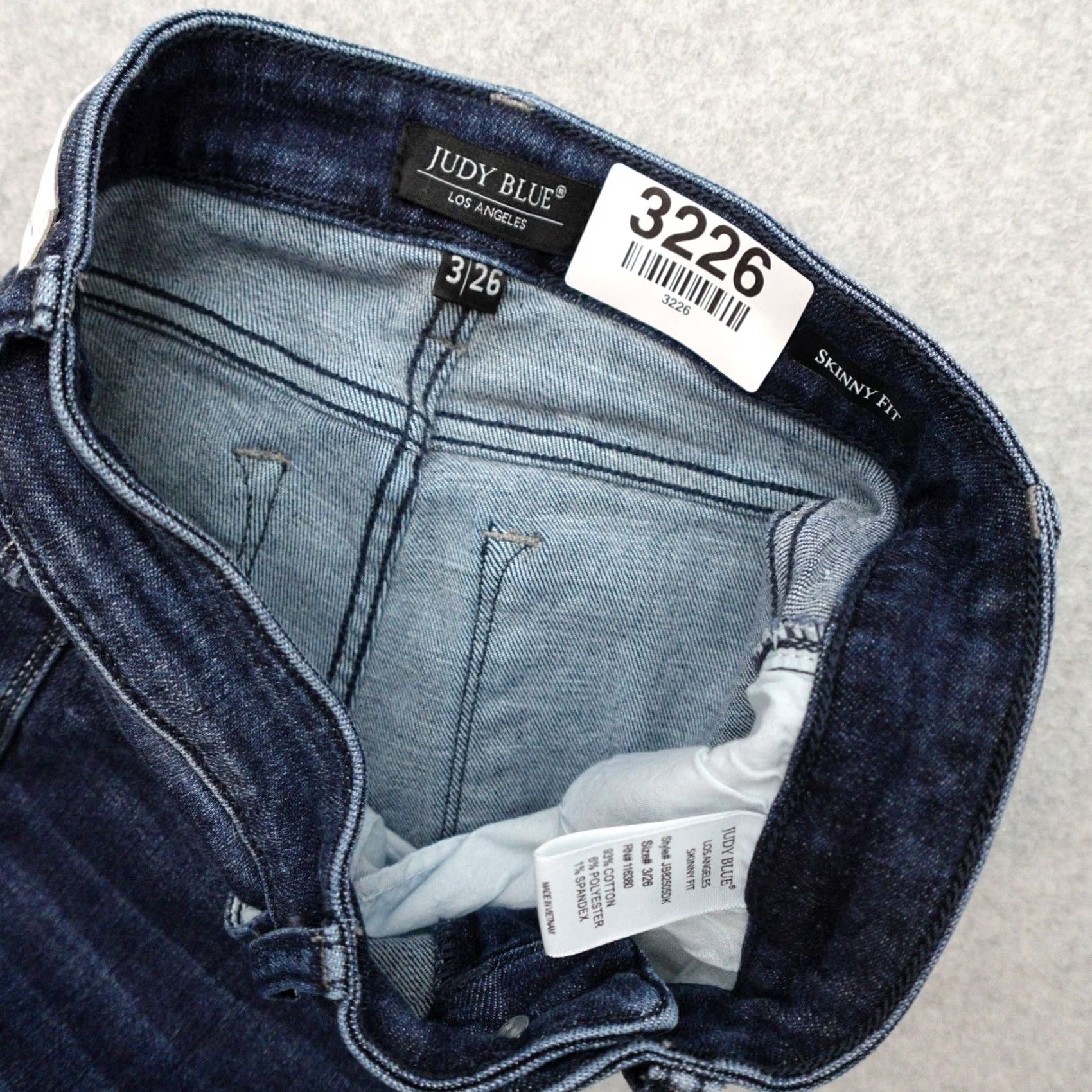 Denime Judy Blue Jeans Womens Blue Denim Skinny Fit Stretch 3/26x27 Size 26" / US 2 / IT 38 - 4 Thumbnail