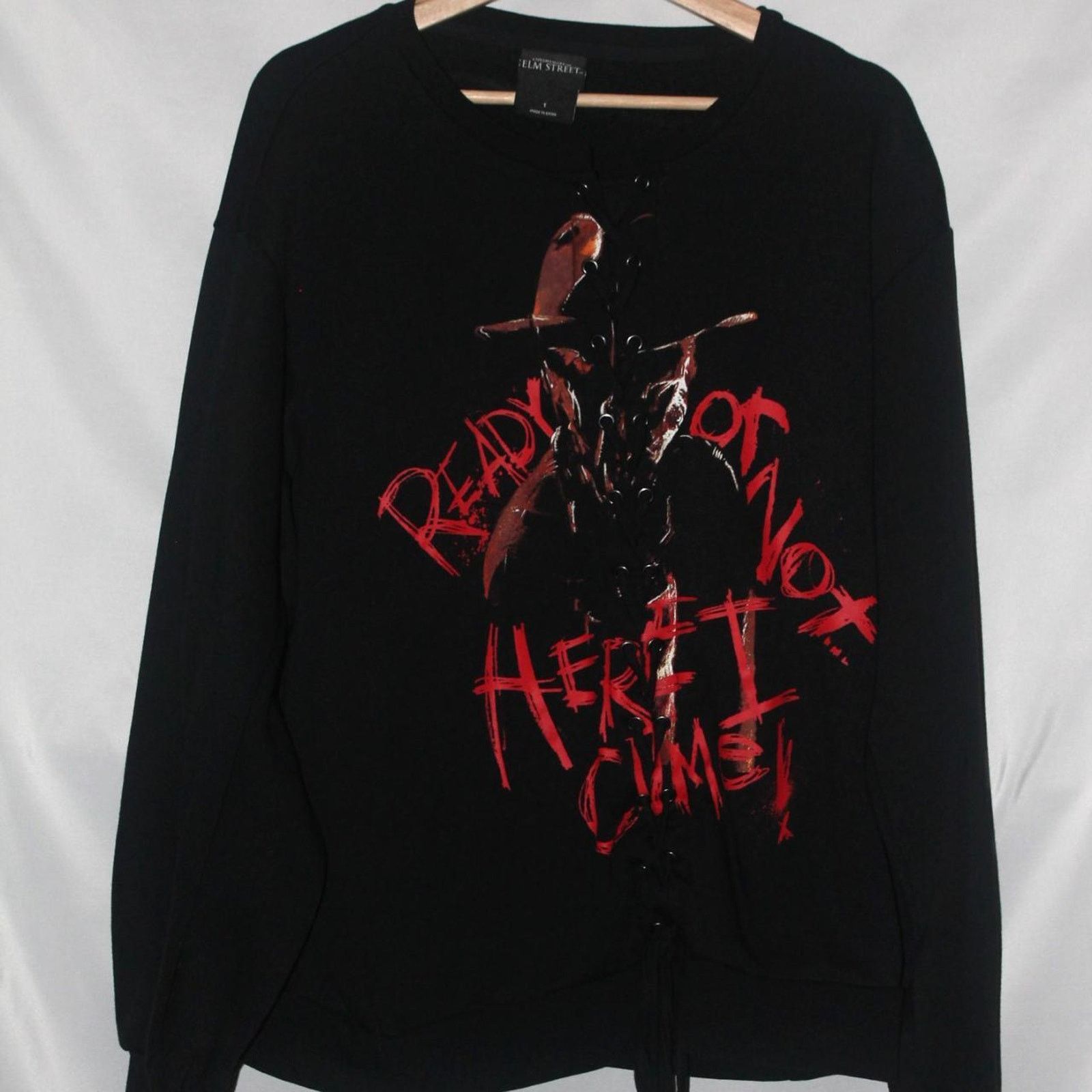 Other Hot Topic Nightmare on Elm St Sweatshirt Women's Plus Sz 1 Size XXL / US 16-18 / IT 52-54 - 1 Thumbnail