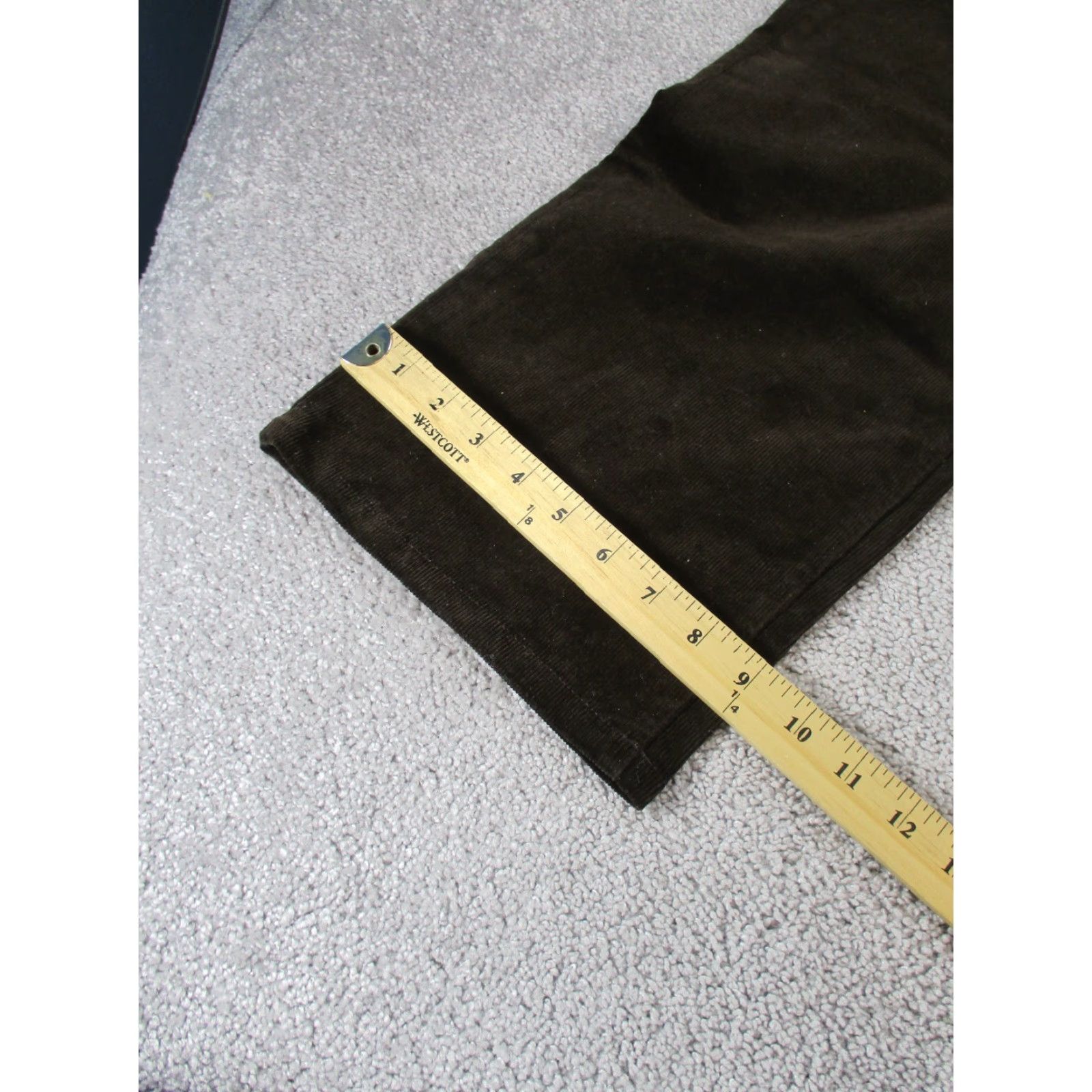 Massimo Dutti Massimo Dutti Pants Women 12 Dark Brown Corduroy Flat Front Chino Cotton Spandex Straight Leg Womens Size 34" / US 12 / IT 48 - 5 Thumbnail