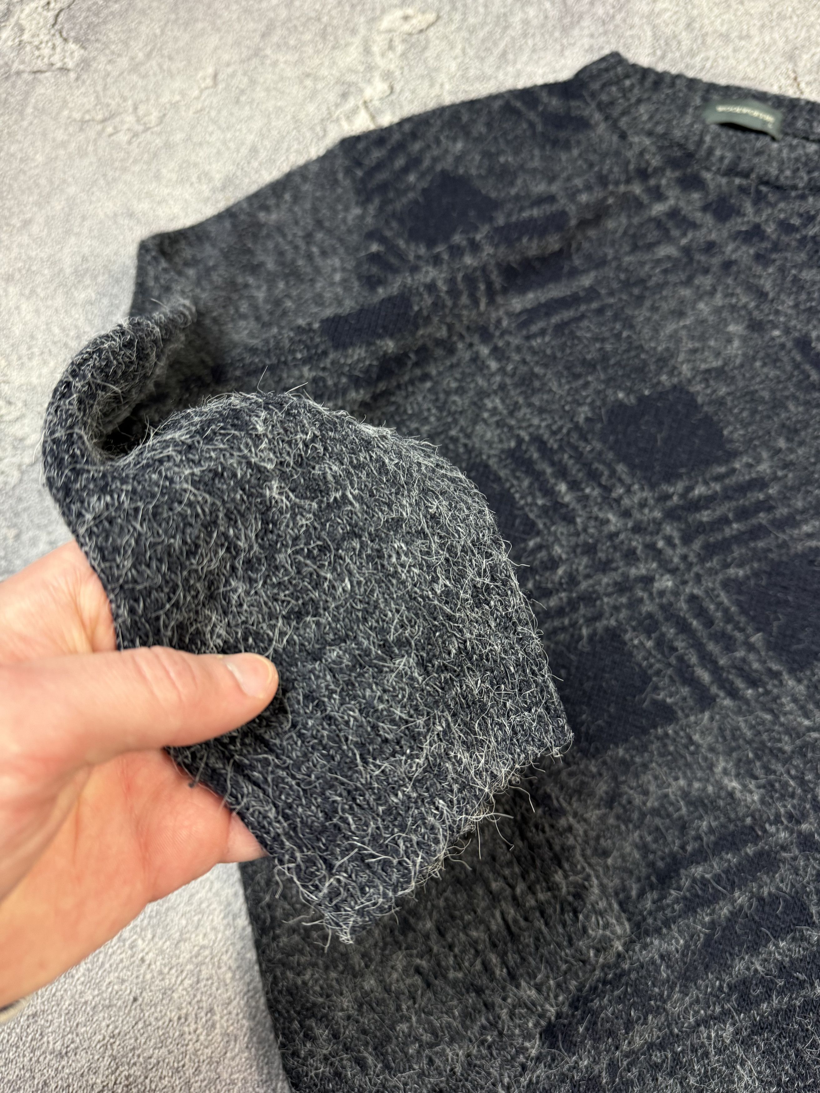 If Six Was Nine Y2K Mohair Avant Garde Grey Sweater 2000s Style Size US L / EU 52-54 / 3 - 5 Thumbnail