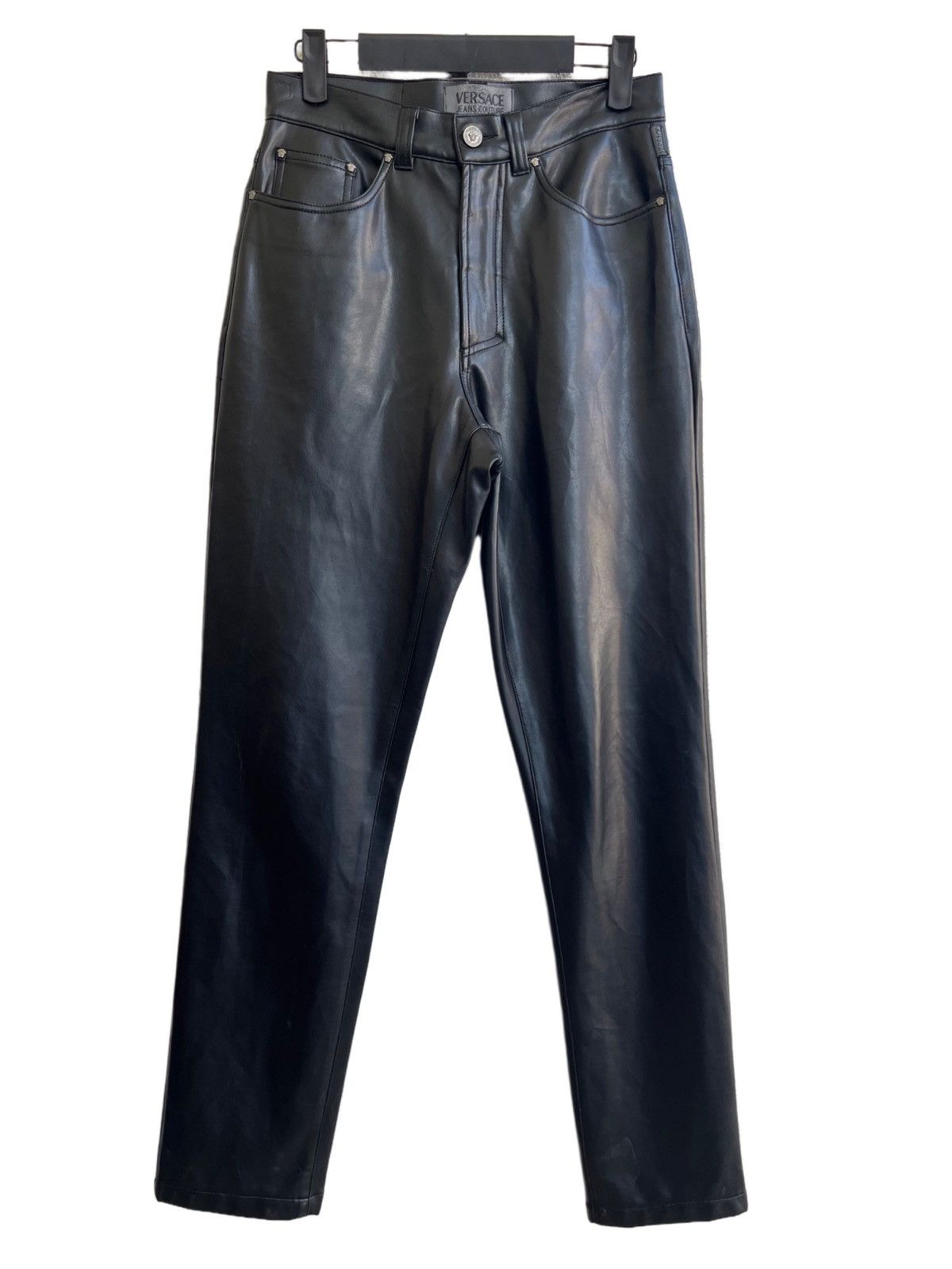 Versace Jeans Couture Versace Jeans Couture Black Leather Pants Size US 28 / EU 44 - 2 Thumbnail