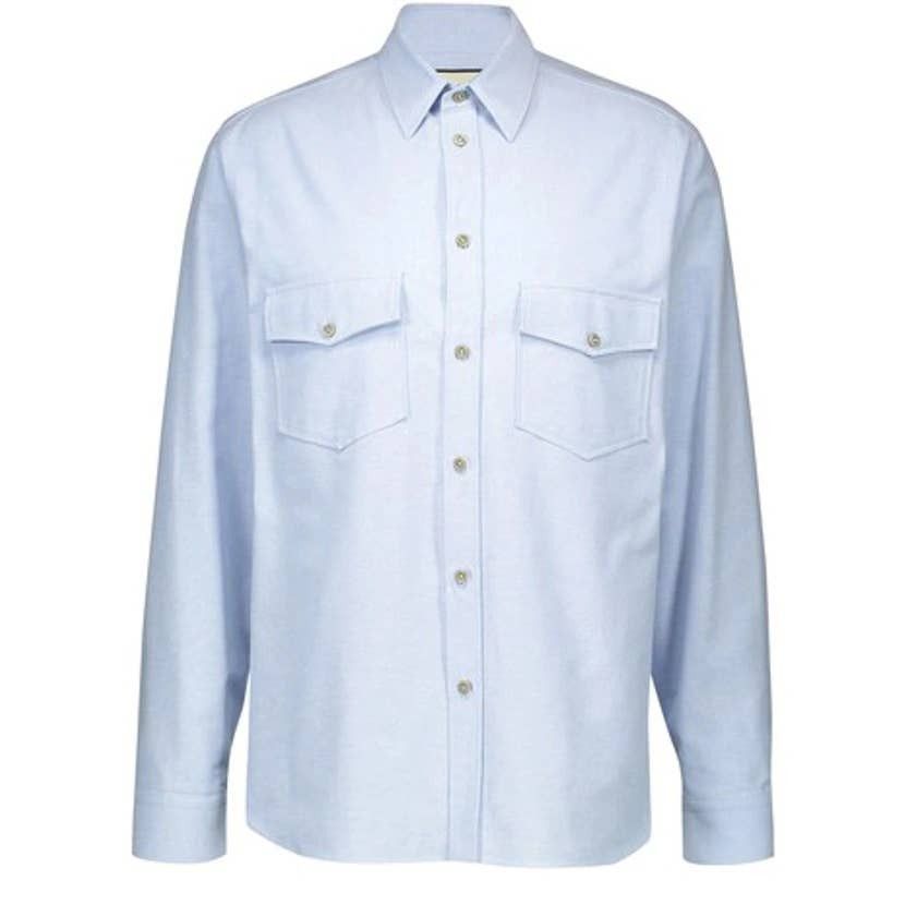 Gucci New GUCCI Dress Shirt Top w Logo Embroidery Sz 50 / L Large Size US L / EU 52-54 / 3 - 2 Thumbnail