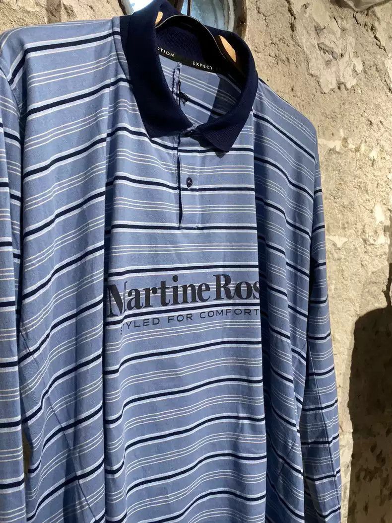 Martine Rose Martine rose blue and white striped long-sleeved T-shirt -2 Size US M / EU 48-50 / 2 - 5 Thumbnail