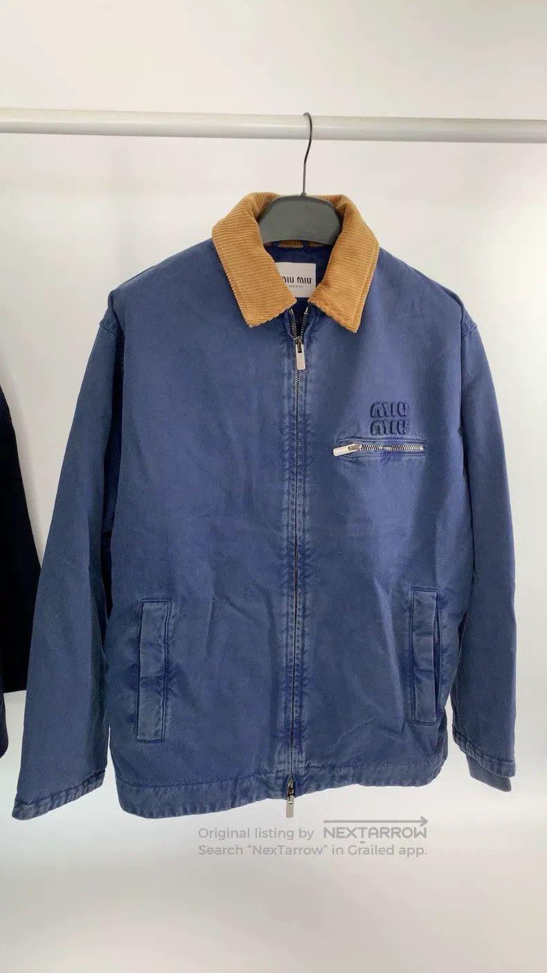 Miu Miu Miu Miu 38 Early spring corduroy collar blue tooling cotton Size M / US 6-8 / IT 42-44 - 2 Thumbnail