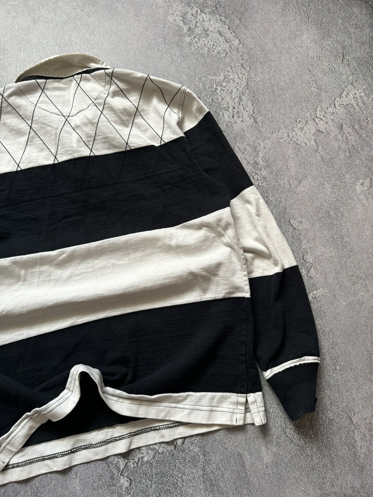 Designer × Vintage Paul kehl M striped big logo rugby 🏉 jersey sweatshirt 00s Size US M / EU 48-50 / 2 - 18 Thumbnail