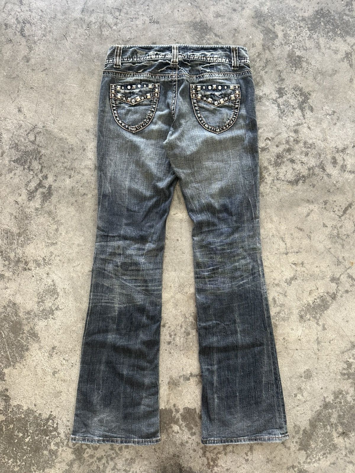 If Six Was Nine Y2K Theoria Flared Jeans Size 29" - 9 Thumbnail