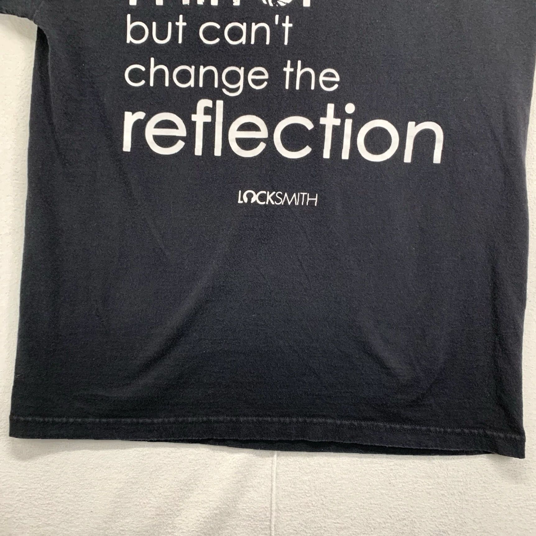 Vintage Locksmith Graphic Print T-Shirt Mens Large Black Sci-Fi Quote Short Sleeve Crew Neck Size US L / EU 52-54 / 3 - 6 Thumbnail