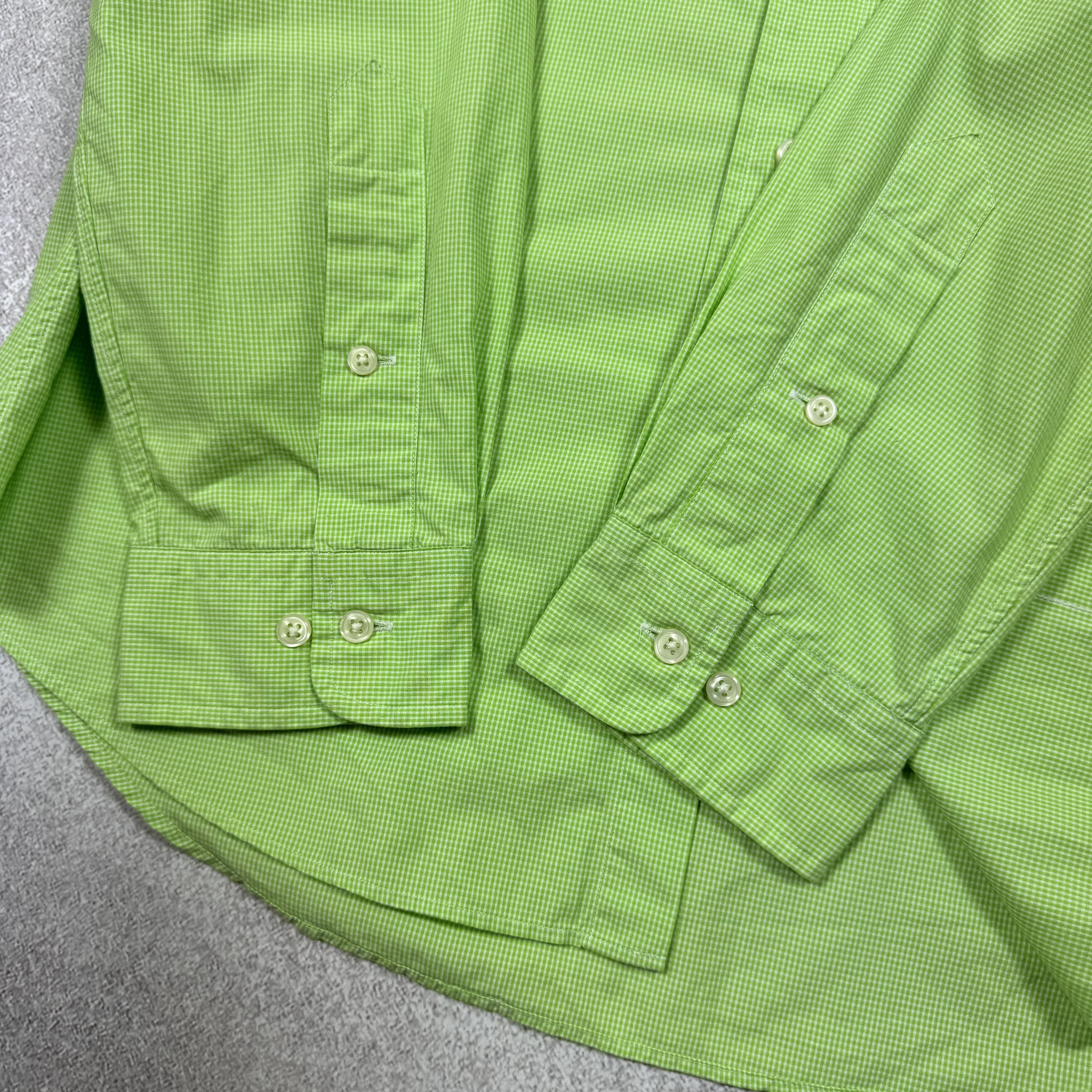 Polo Ralph Lauren Men`s Polo Ralph Lauren Green Cotton Custom Fit Shirt Size L Size US L / EU 52-54 / 3 - 5 Thumbnail