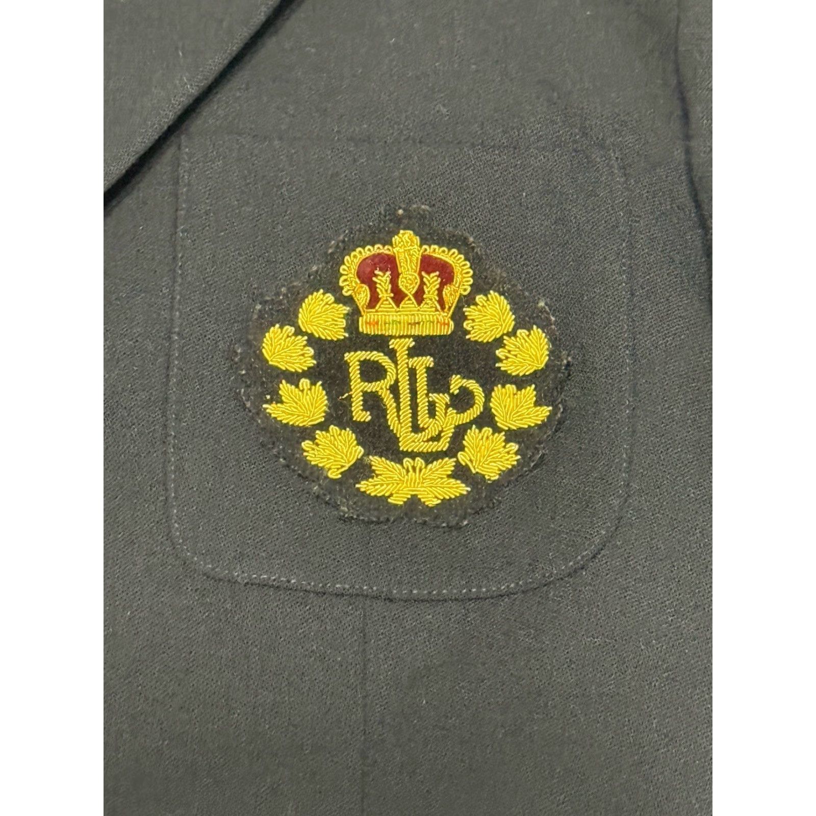 Ralph Lauren VINTAGE Lauren Ralph Lauren Suit Jacket Womens Navy Blue 4 Wool Notch 3-Button Blazer USA Pocket Emblem City 90s Size S / US 4 / IT 40 - 3 Thumbnail