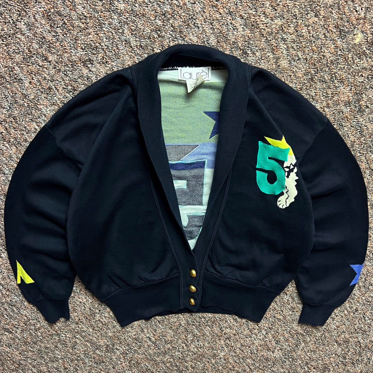 Designer × Vintage Vintage Designer Cardigan Sweater Laurel 90s Size M / US 6-8 / IT 42-44 - 2 Thumbnail