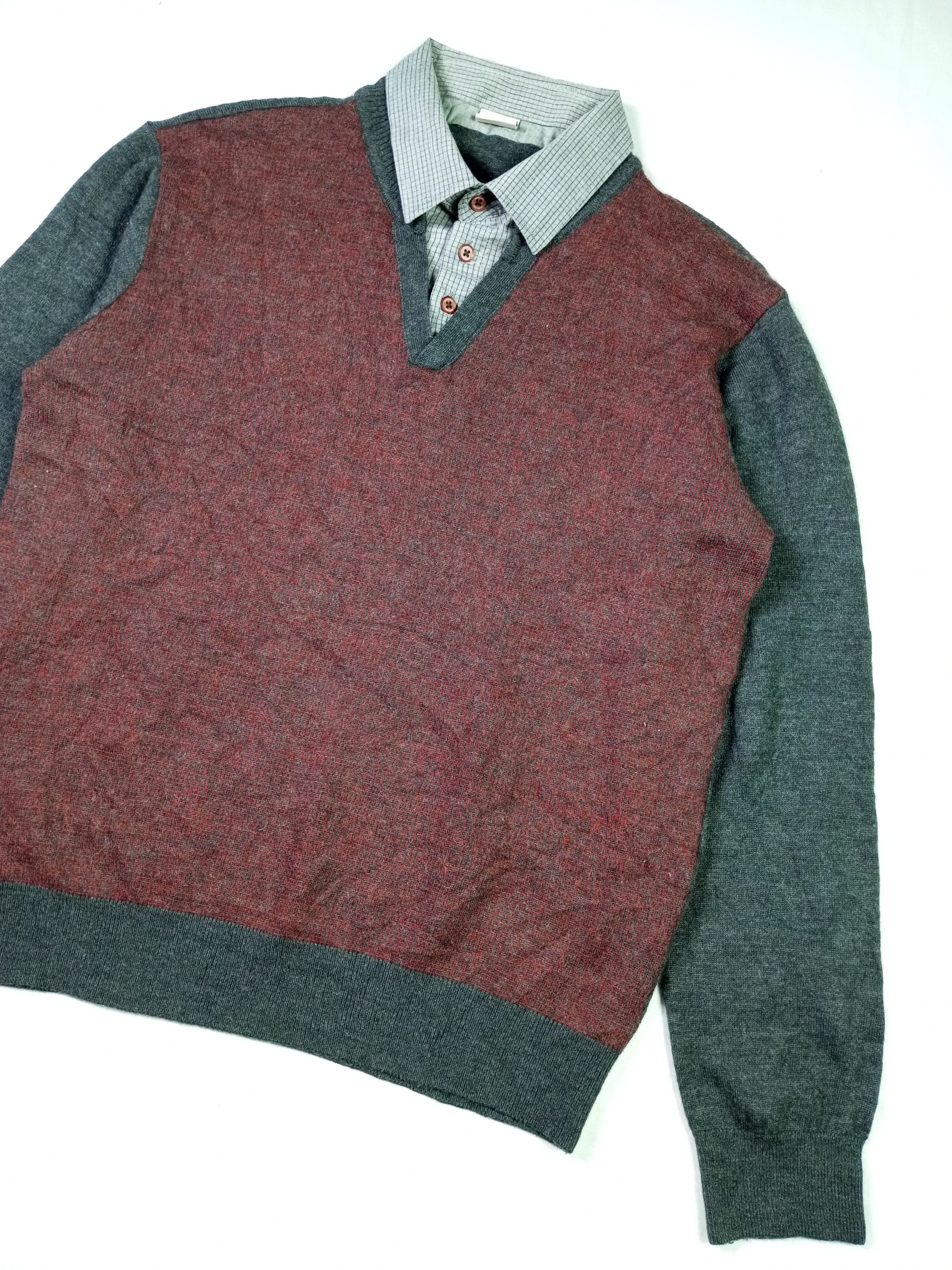 Issey Miyake × Japanese Brand × Le Grande Bleu (L.G.B.) Double Layer Parkland Light Knit Wear Size US L / EU 52-54 / 3 - 2 Thumbnail