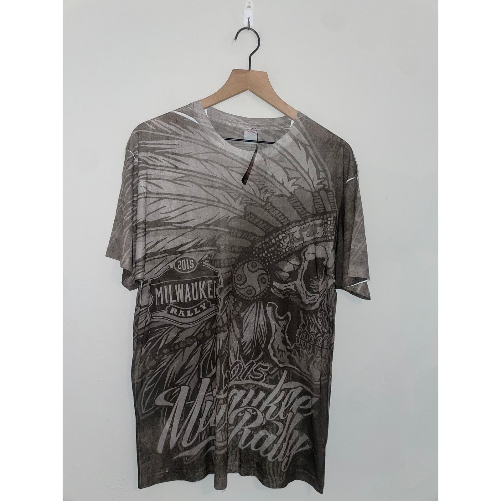Vintage Milwaukee Rally Sublimation Shirt Motorcycle Biker Tee NWT L Size US L / EU 52-54 / 3 - 1 Thumbnail