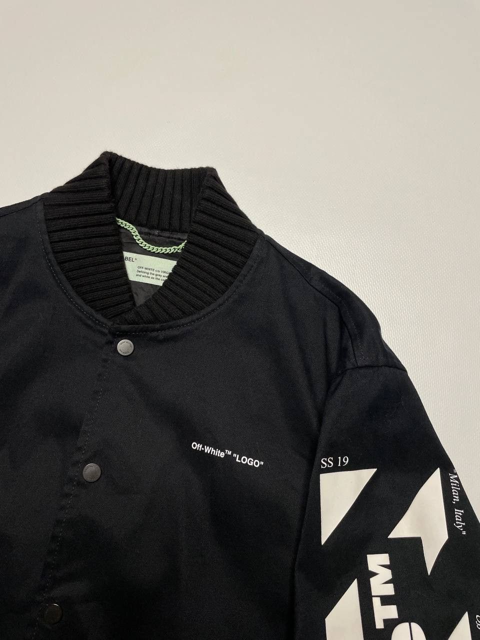 Off-White Off-White Varsity Bomber Jacket SS19 L Size US L / EU 52-54 / 3 - 4 Thumbnail