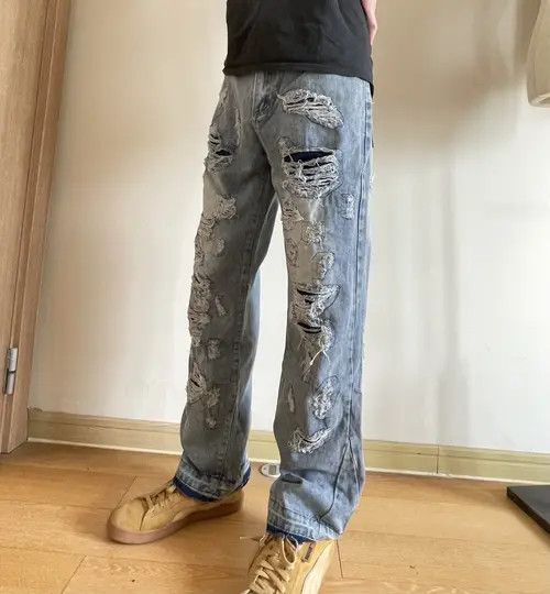 Japanese Brand Retro punk denim pants Size US 32 / EU 48 - 3 Thumbnail