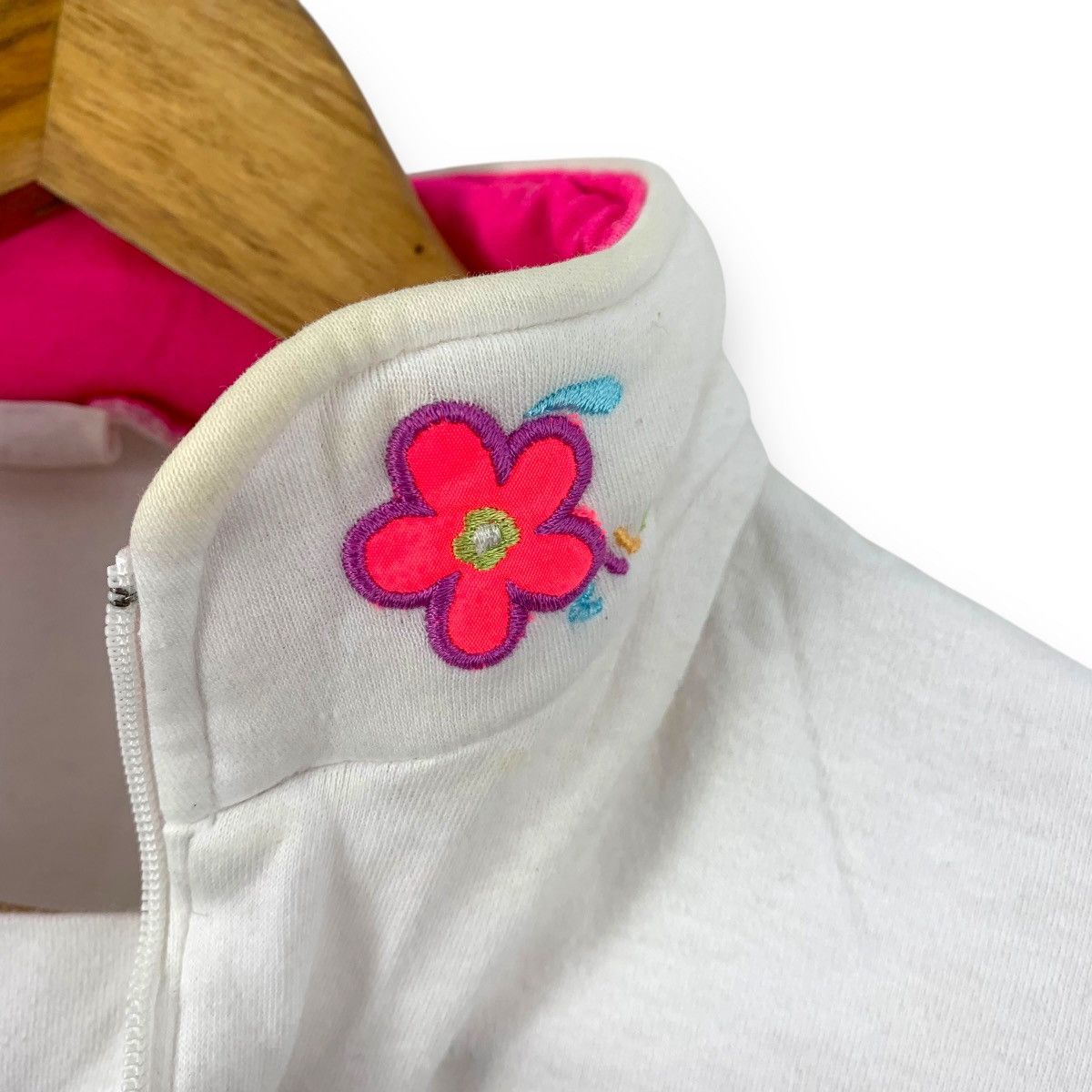 Ellesse Vintage 90’ ELLESSE ITALIA PERUGIA Half Zipper Floral Tee Size S / US 4 / IT 40 - 4 Thumbnail