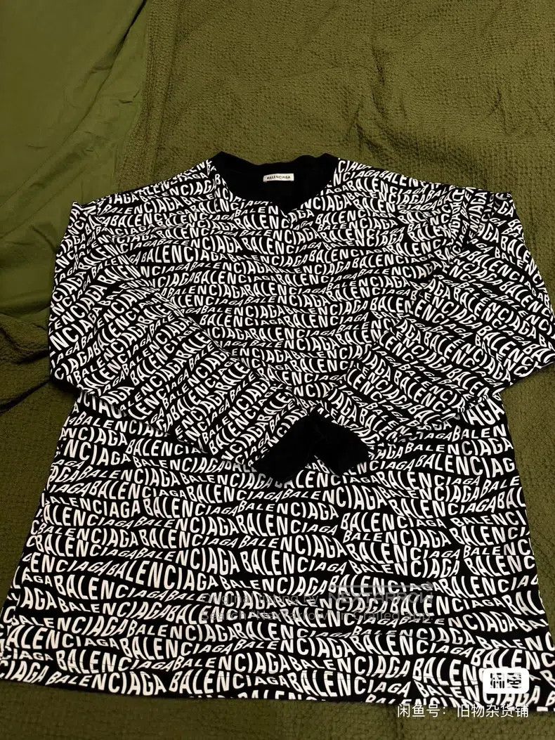 Balenciaga Balenciaga Long Sleeve Full Logo T-Shirt Size US XS / EU 42 / 0 - 5 Thumbnail