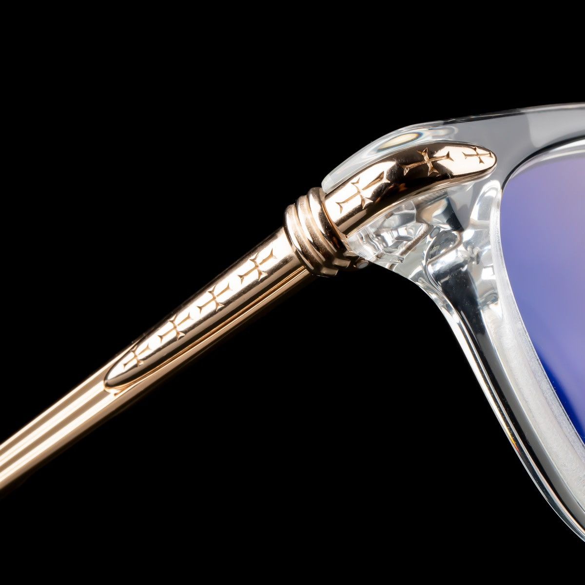 Chrome Hearts CHROME HEARTS TITANASLUVR CRYSTAL/GOLD PLATED GLASSES Size ONE SIZE - 2 Thumbnail