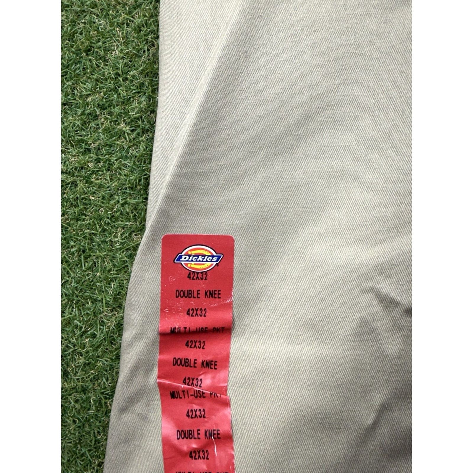 Dickies Dickies Pants Mens 42x32 Canvas Workwear 85283 Beige Straight Relaxed Front Zip Pocket Size US 42 / EU 58 - 3 Thumbnail