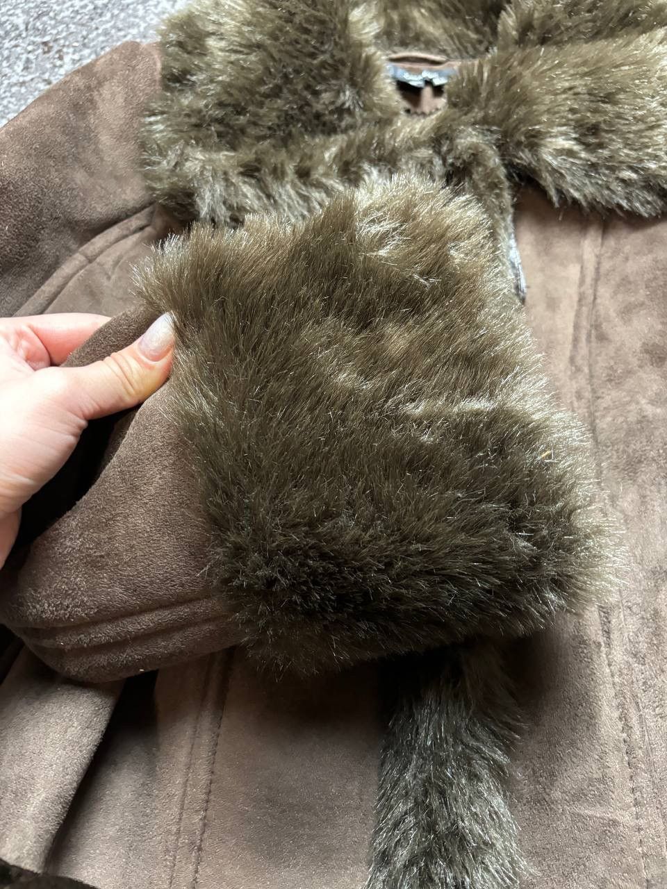 If Six Was Nine × Vintage Vintage Y2K Suede Leather Style Fur Faux Collar Sleeve Jack Size US S / EU 44-46 / 1 - 2 Thumbnail