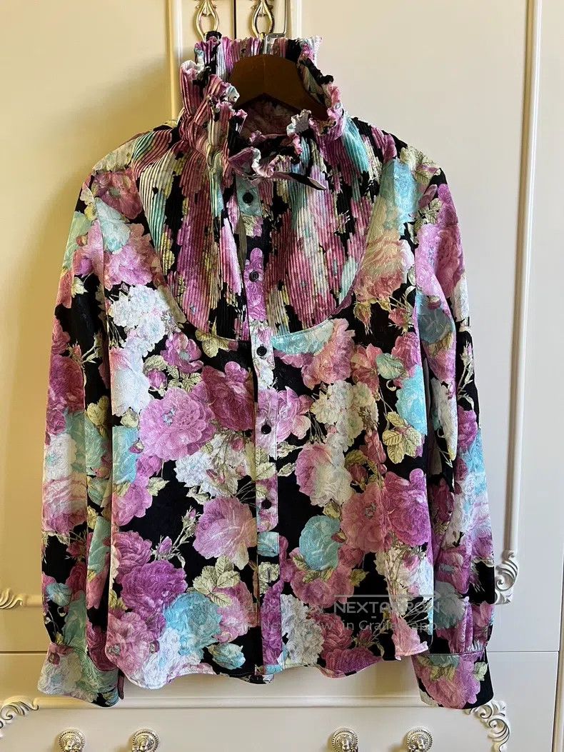 Comme des Garcons Comme Des Garcons Bud Stand Collar Floral Shirt Size M / US 6-8 / IT 42-44 - 1 Thumbnail