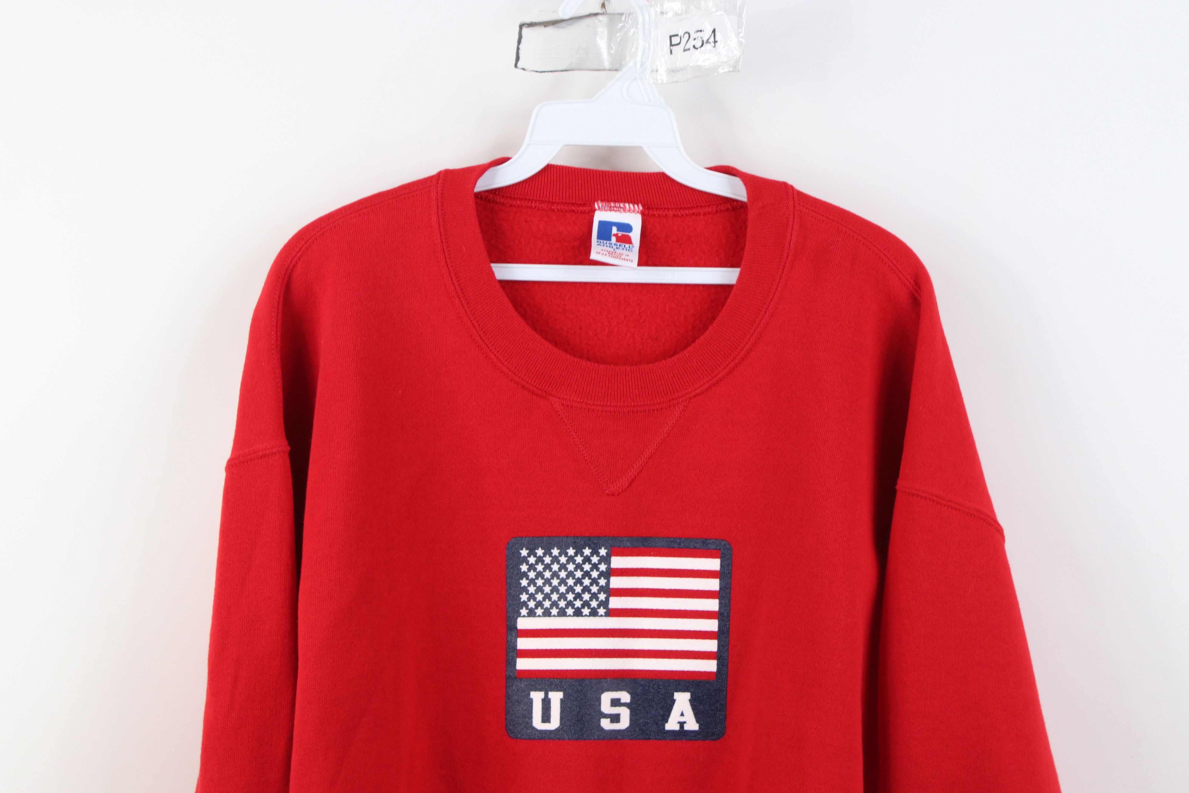 Russell Athletic Vintage 90s Russell Athletic Logo Crewneck Sweatshirt Red Size US L / EU 52-54 / 3 - 2 Thumbnail