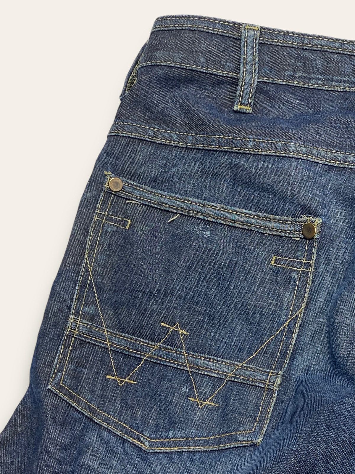 Jean Vintage WRANGLER SHARKEY Navy Denim Jeans Y2K Size US 34 / EU 50 - 12 Thumbnail