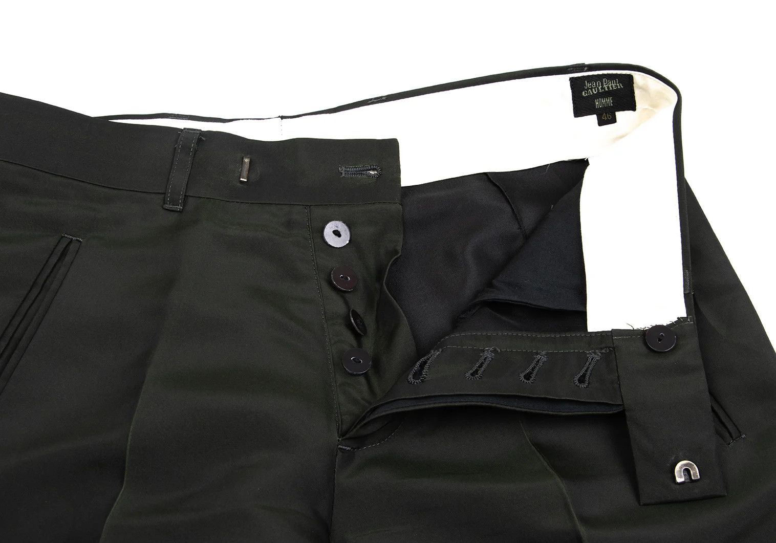 Jean Paul Gaultier Center Press Pants in Dark Green Size 48 Size US 32 / EU 48 - 4 Thumbnail