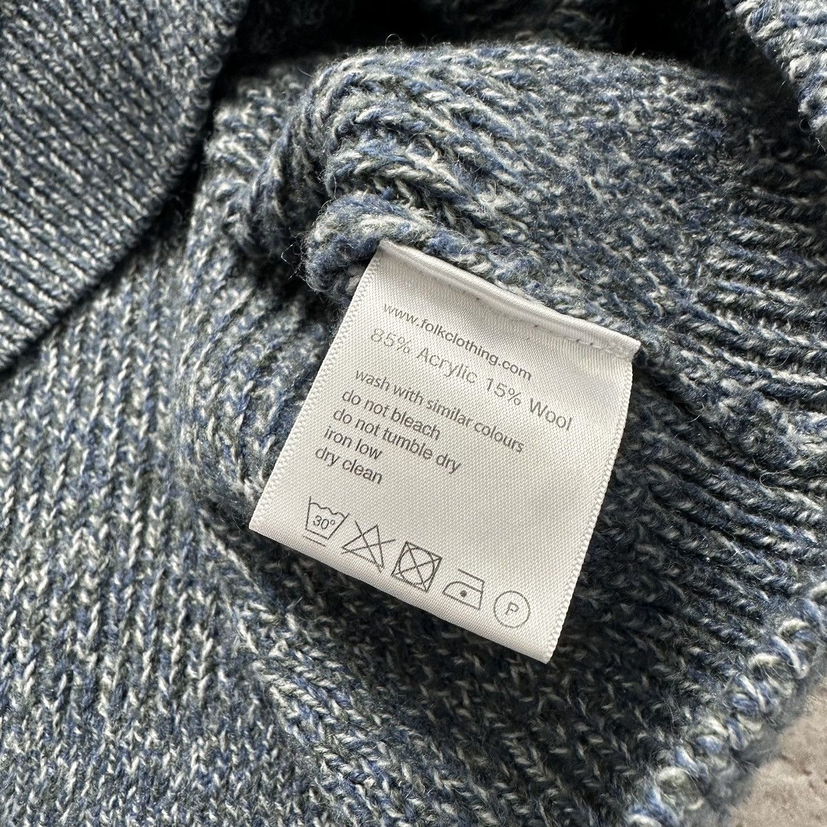 Folk Folk Heavy Knitted Jumper Sweater in Mid Blue Size 4 Size US M / EU 48-50 / 2 - 6 Thumbnail