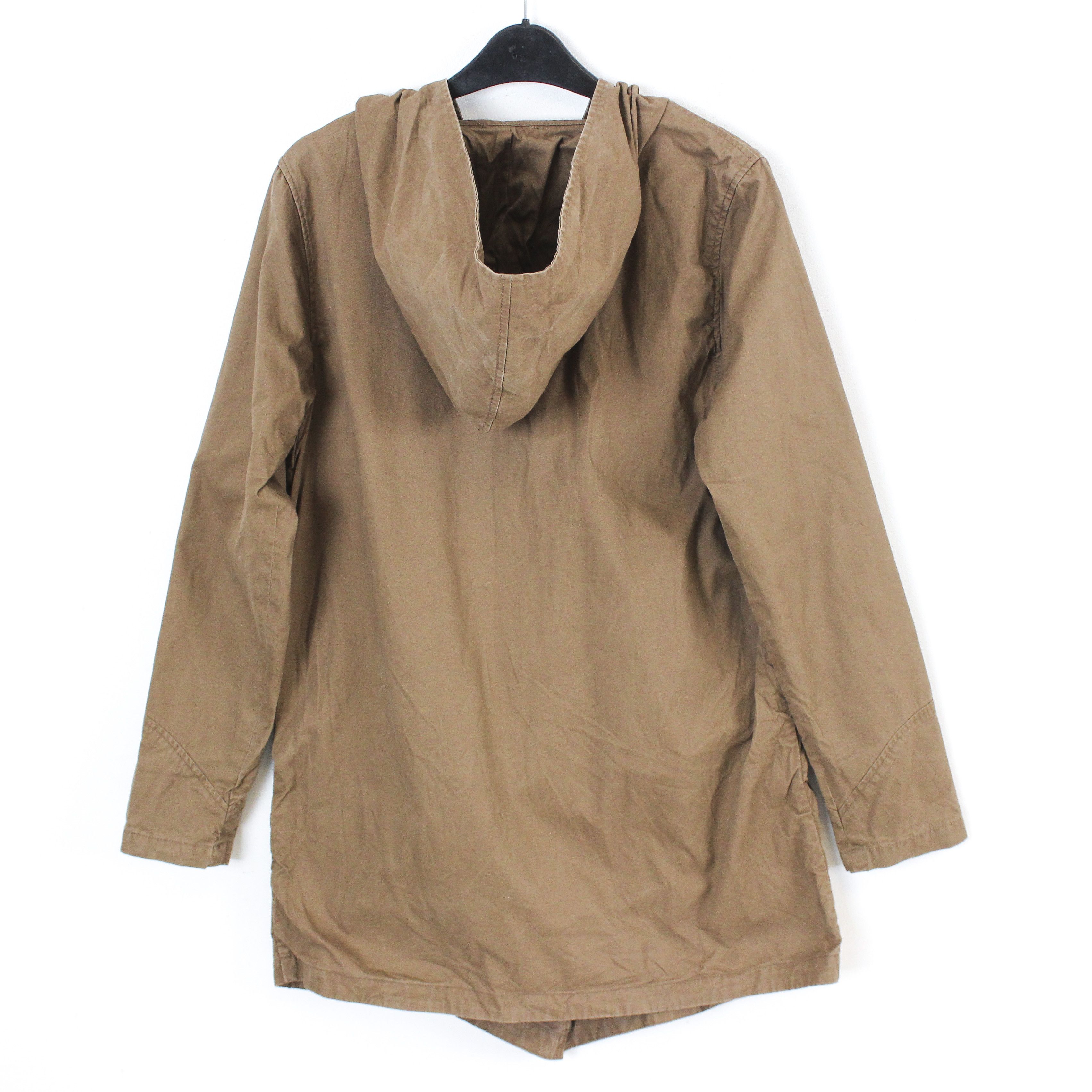 ELVINE Jacket Coat Parka Lightweight Hooded Outerwear Cotton Brown Size S / US 4 / IT 40 - 3 Thumbnail