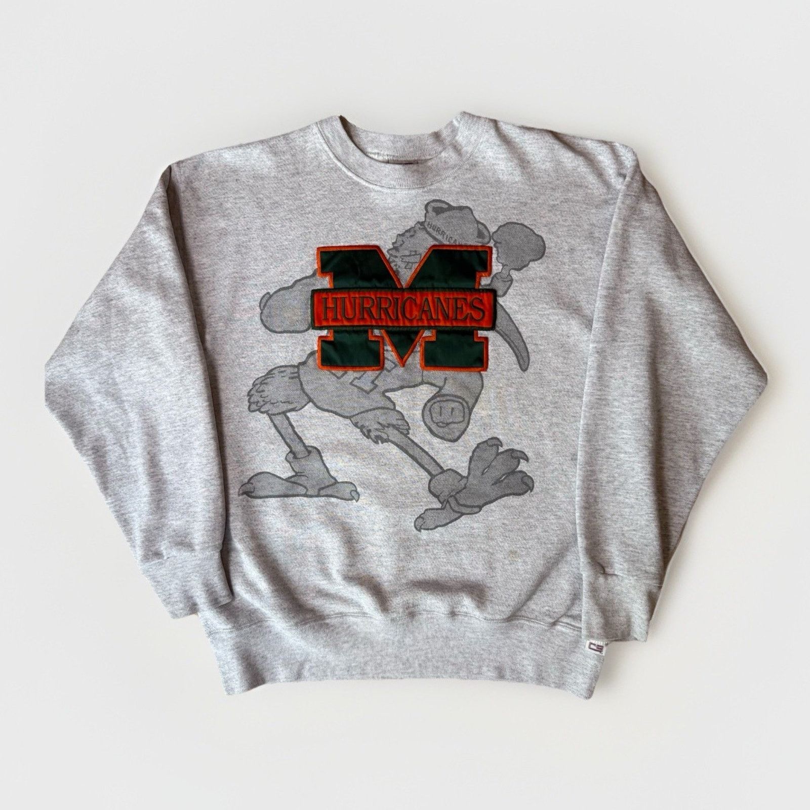 Vintage Vintage Miami Hurricanes Sweatshirt Large Gray 90s Football Size US L / EU 52-54 / 3 - 1 Thumbnail