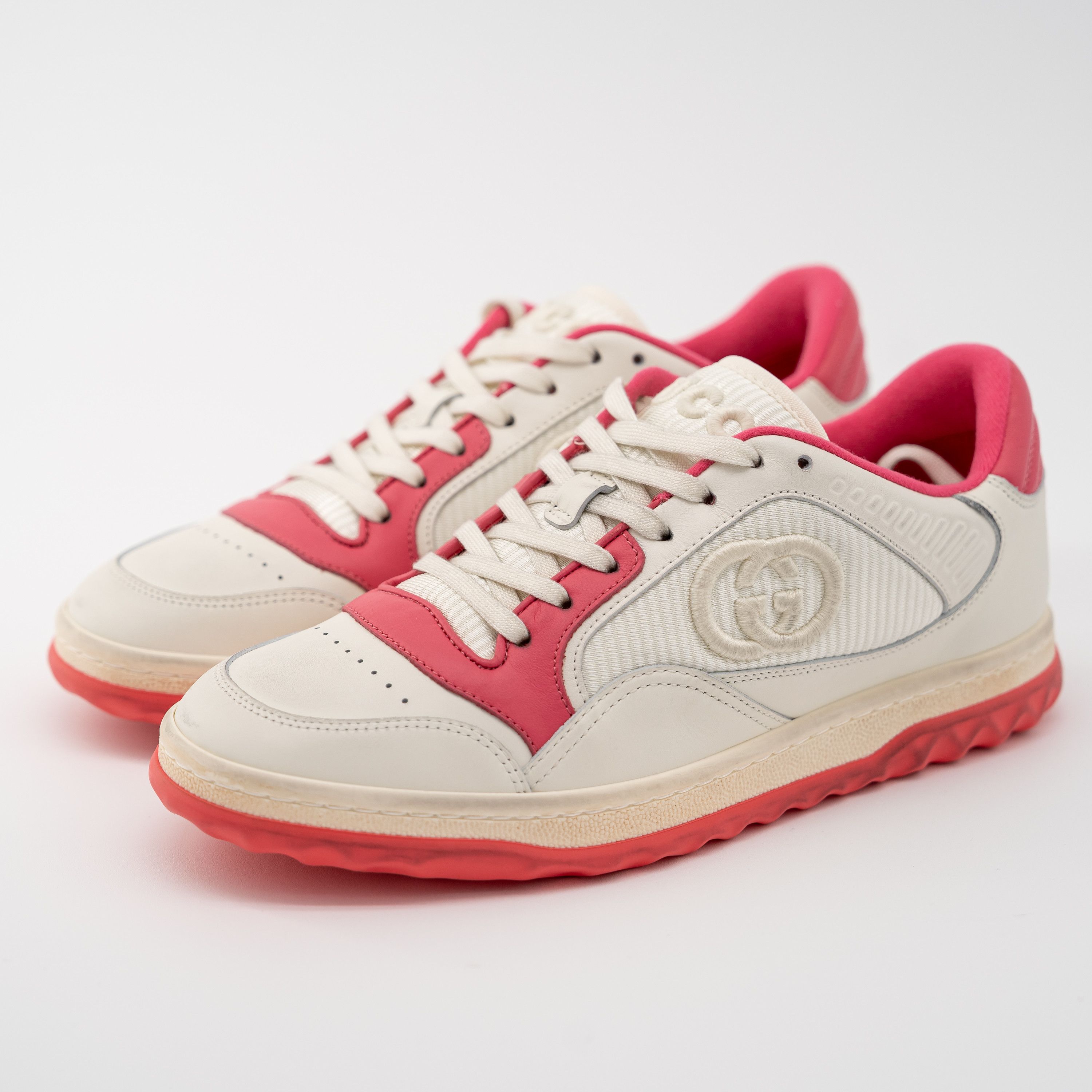 41G - Gucci Mac 80 Pink White Sneakers Leather