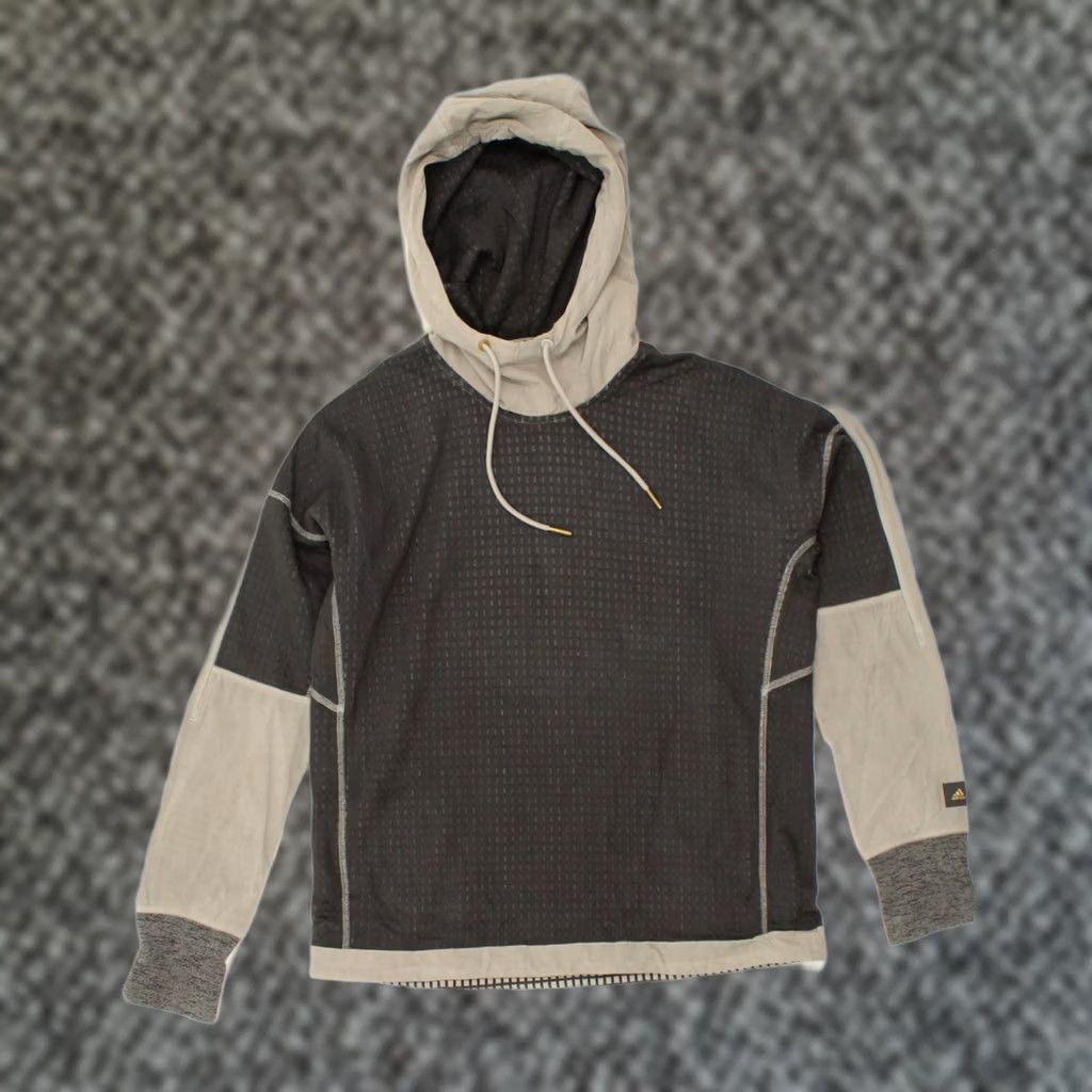 Adidas ADIDAS Womens Hoodie Jumper Grey Colourblock Polyester XS UK 4/6 Size XS / US 0-2 / IT 36-38 - 1 Thumbnail