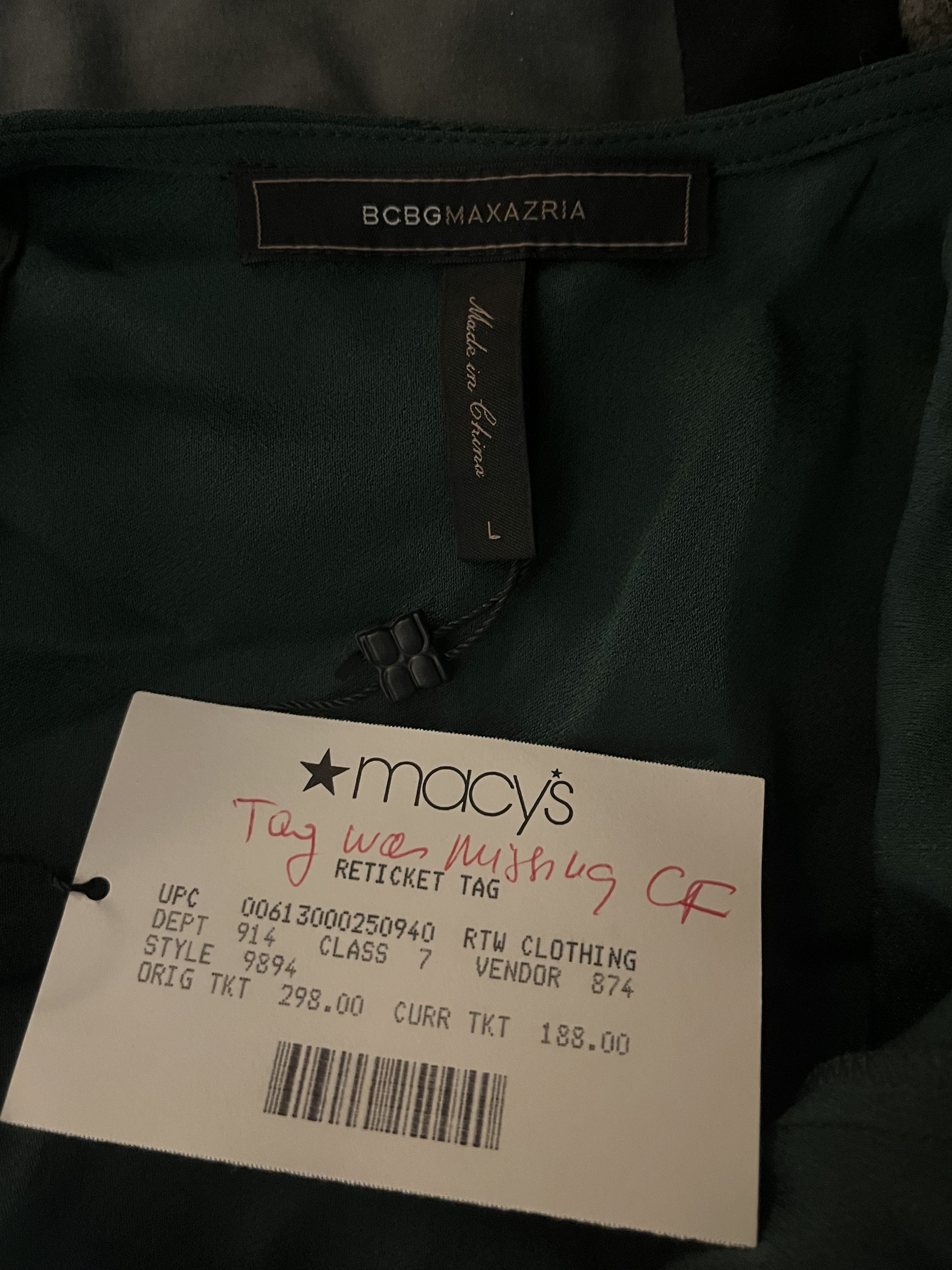 Bcbgmaxazria NWT BCBG MAX AZRIA Jordane Jumpsuit Dark Amazon size L Size 34" / US 12 / IT 48 - 5 Thumbnail