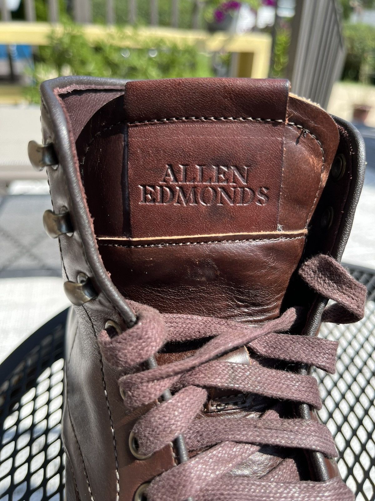 Allen Edmonds Higgins Mill brown chromexcel hi top sneakers Size US 8 / EU 41 - 15 Thumbnail