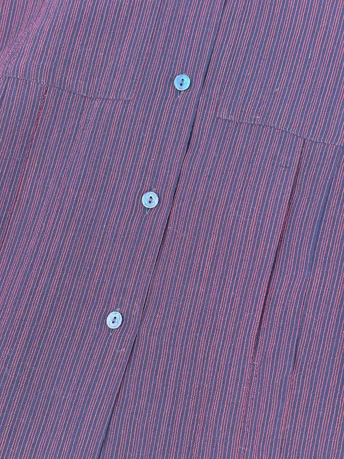 Gucci 1990s Gucci Purple Wool Striped Shirt Size US XS / EU 42 / 0 - 11 Thumbnail