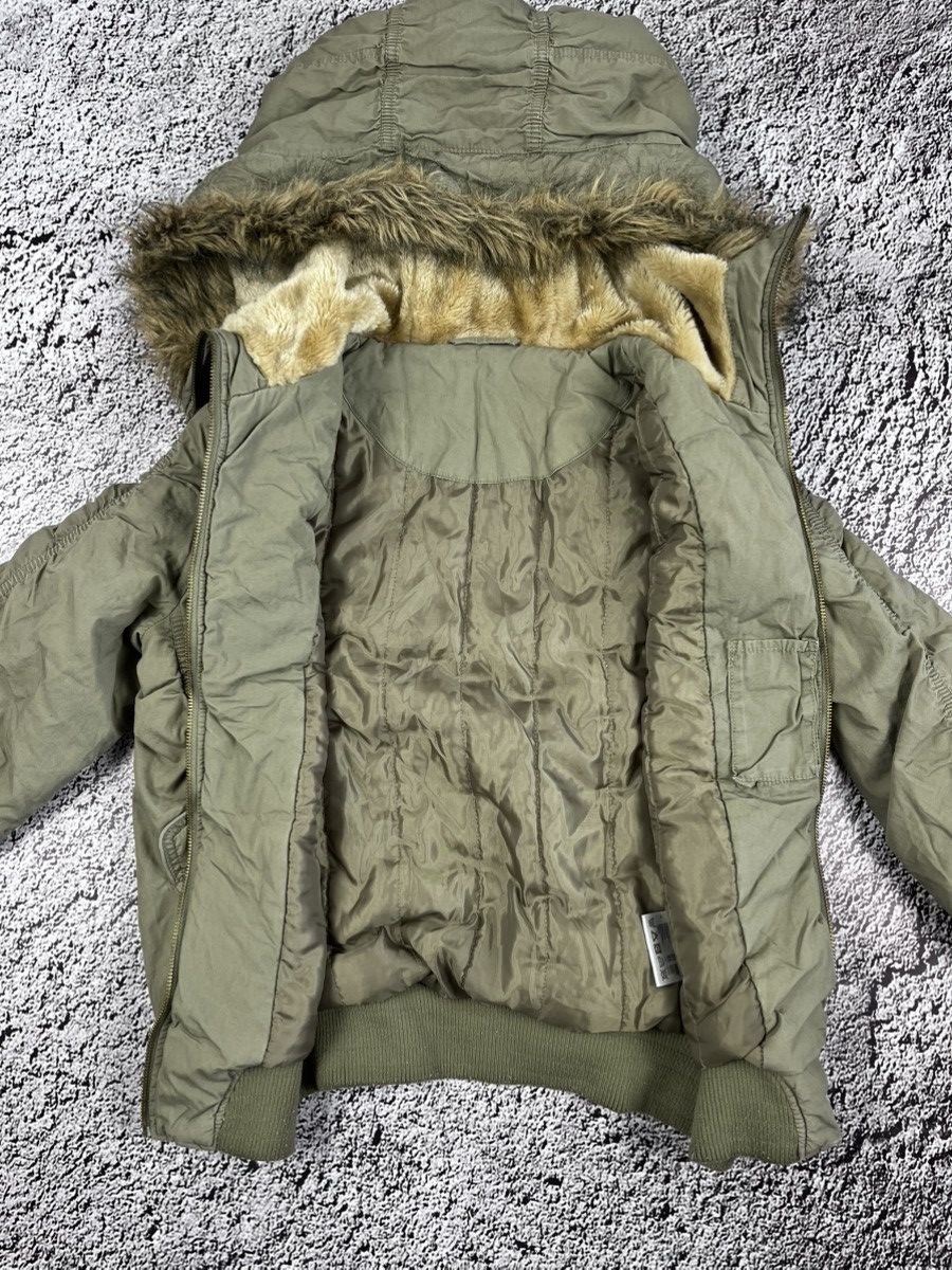 Vintage Y2K N2B Type Brown Faux Fur Bomber Jacket