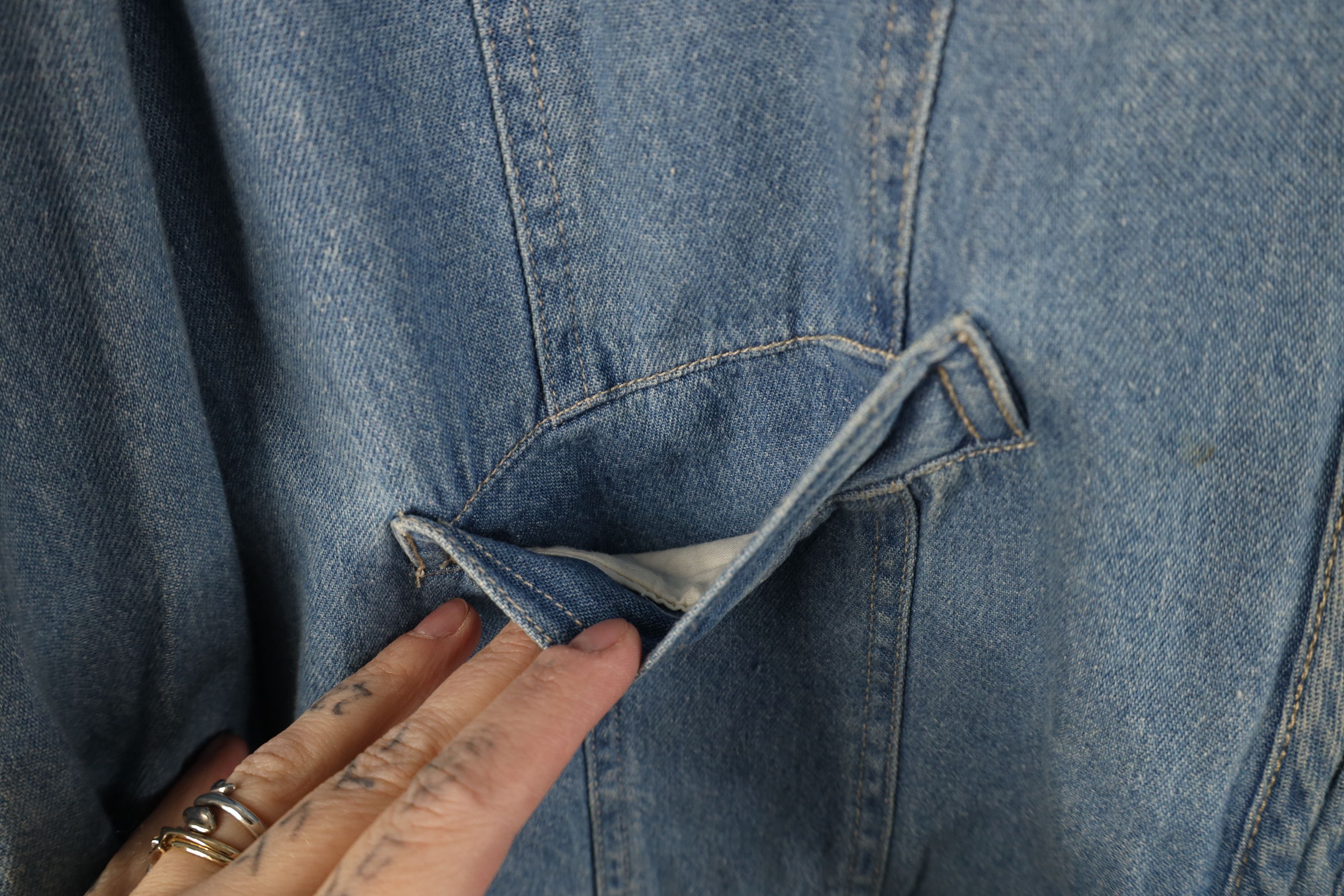 Vintage Vintage 90s Streetwear Babydoll Denim Trucker Jacket Blue Size M / US 6-8 / IT 42-44 - 7 Thumbnail
