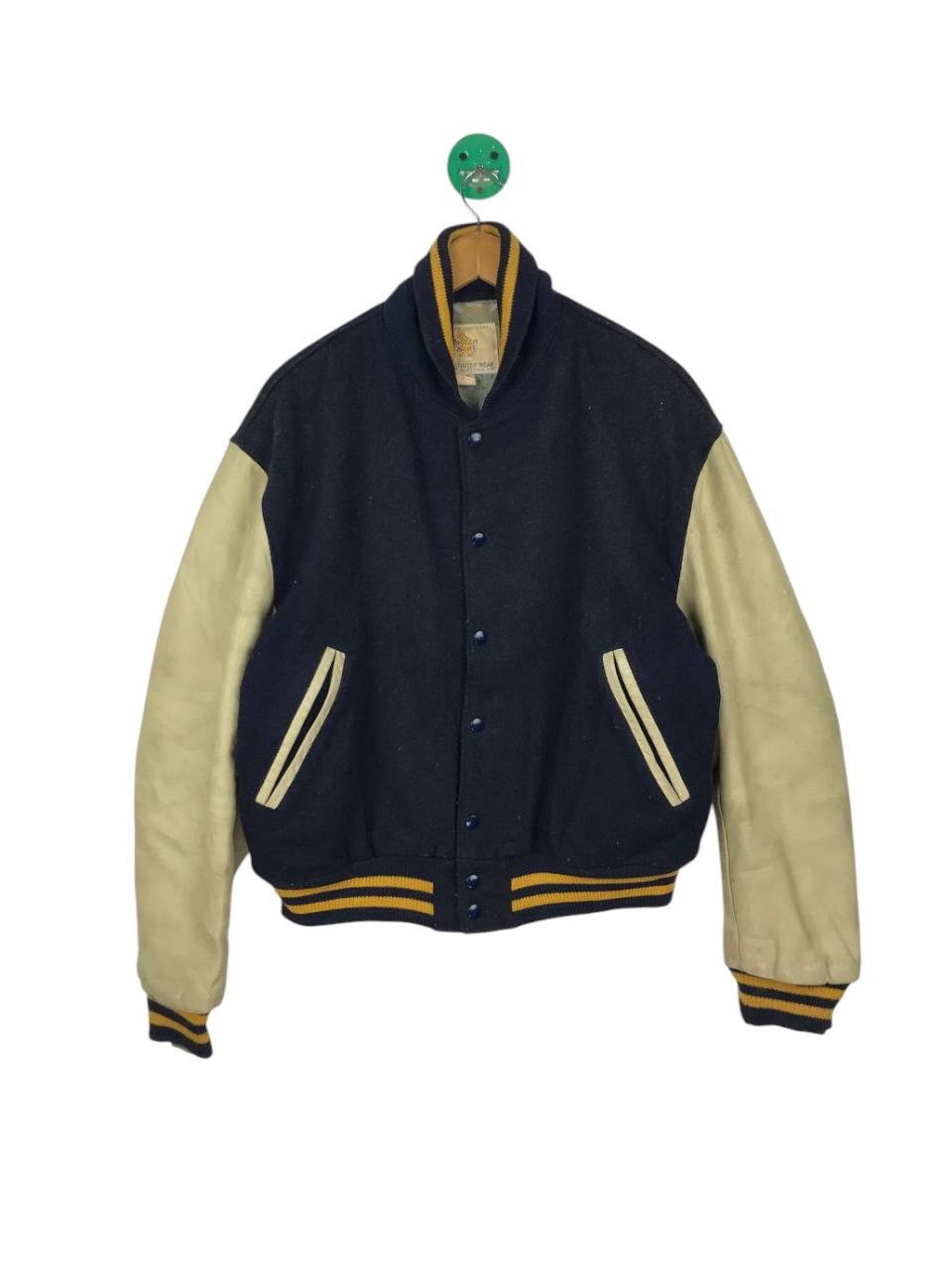 Golden Bear × Vintage Golden Bear Vintage Varsity Jacket Plain Design Size US XL / EU 56 / 4 - 1 Thumbnail