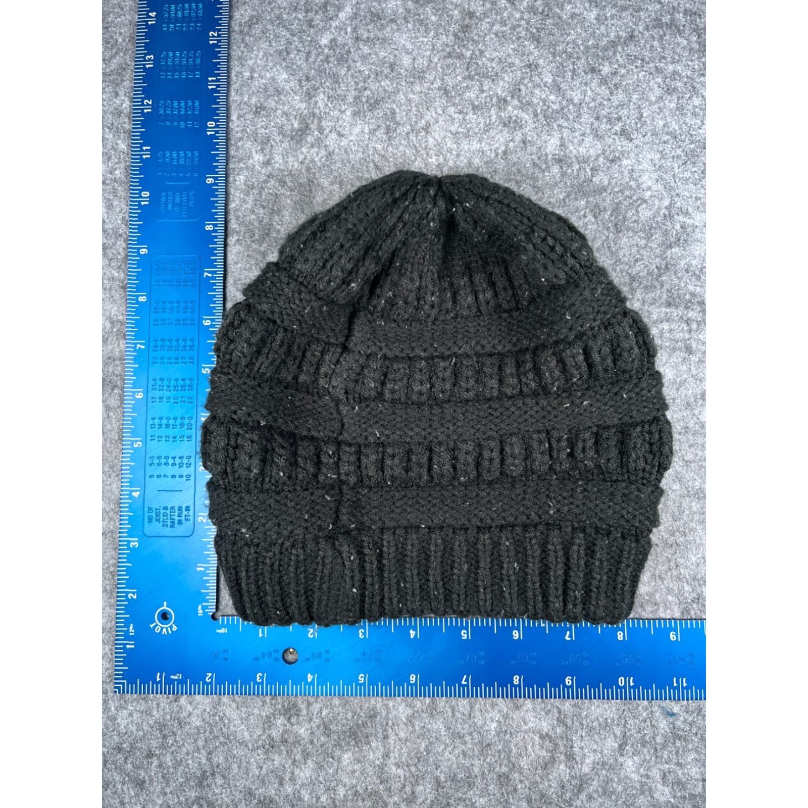 Vintage Time And Tru Beanie Time And Tru Hat Womens One Size Black Knit Polyester Beanie Winter Outdoor Ski Mens Womens Size ONE SIZE - 3 Thumbnail