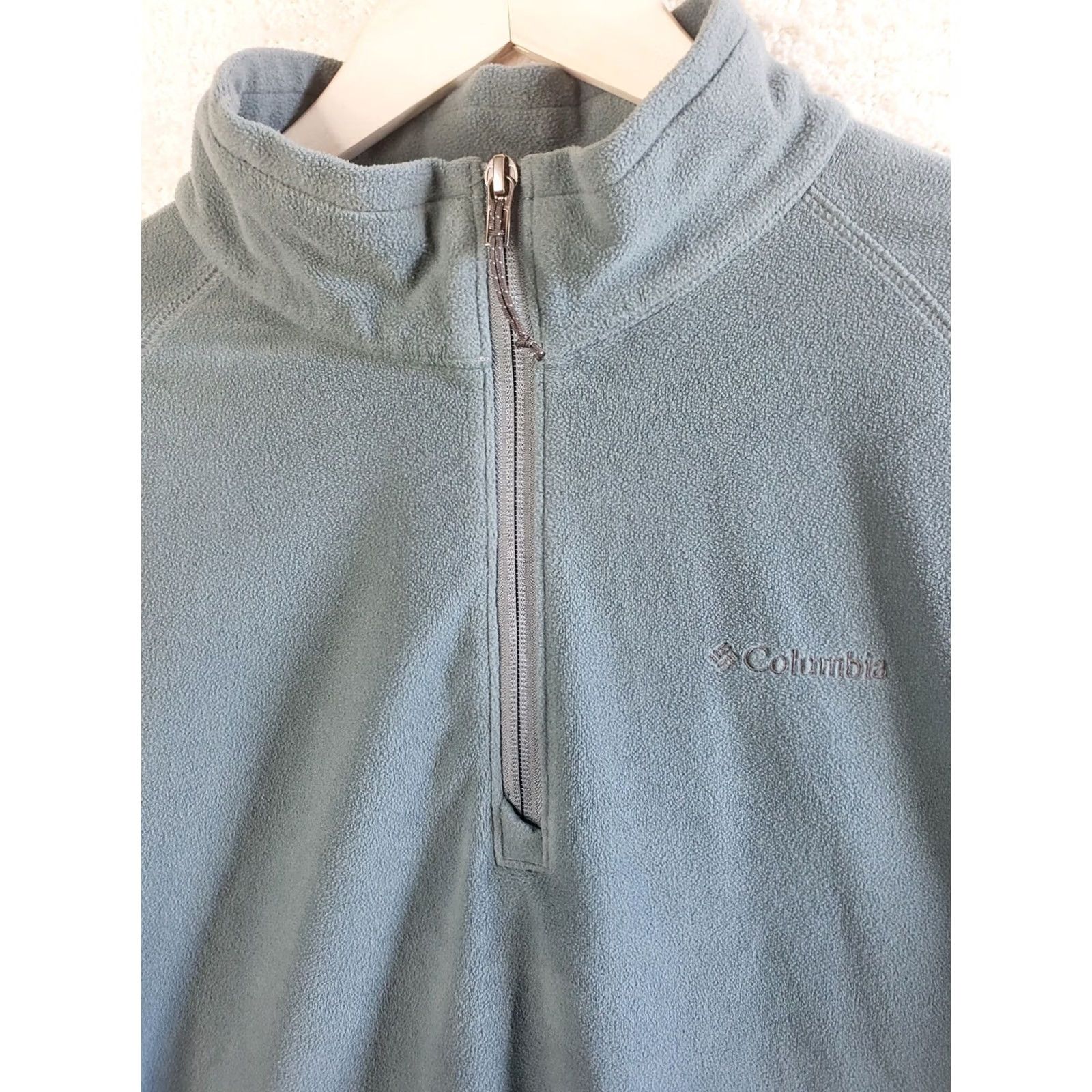 Vintage Columbia Sweater Mens XL 1/4 Zip Mock Neck Fleece Pullover Green Size US XL / EU 56 / 4 - 3 Thumbnail