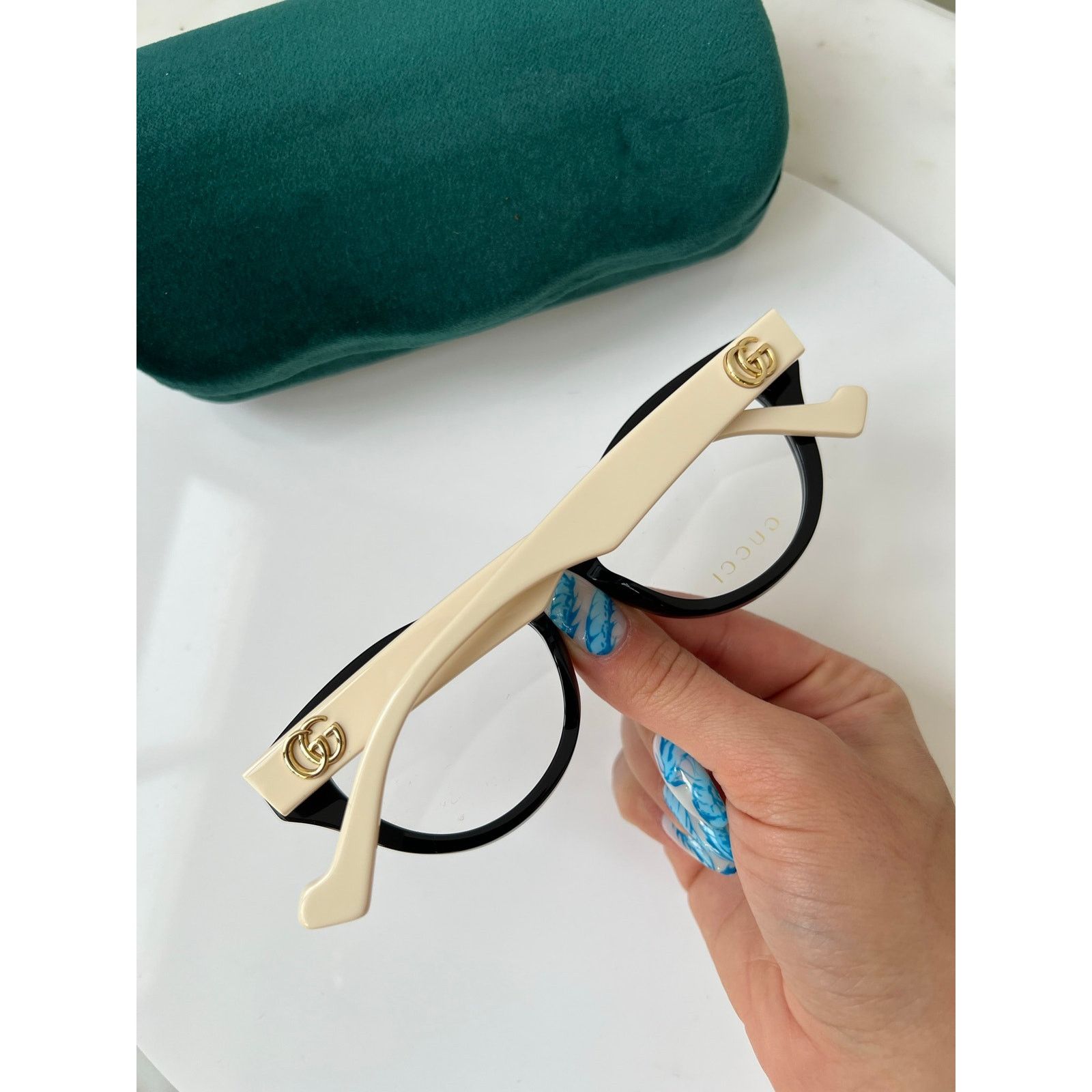 Gucci NEW Gucci GG0959O Black Ivory Cat Eye Eyeglasses Frames Size ONE SIZE - 2 Thumbnail