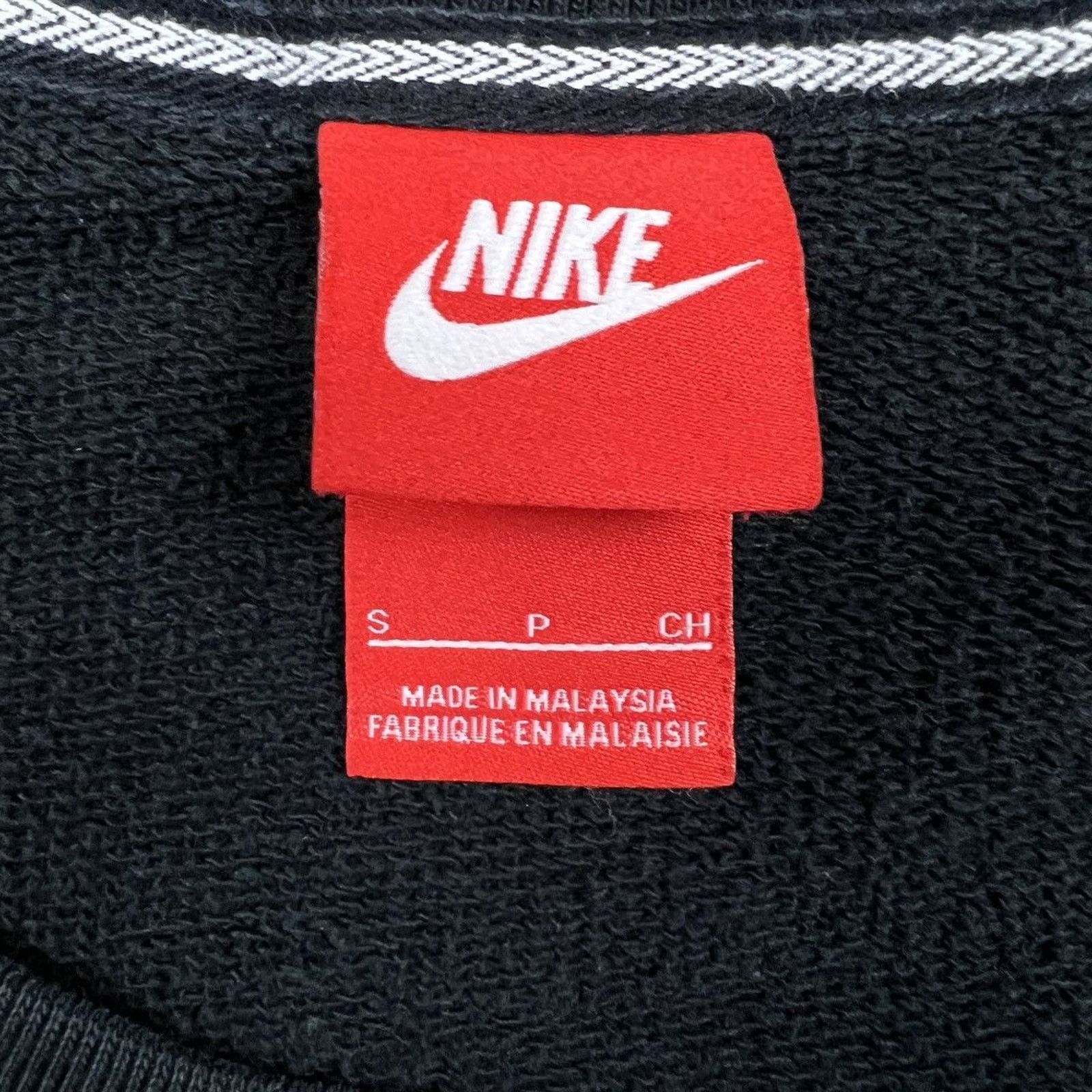 Nike × Vintage Nike Sportswear Sweatshirt Small Black Big Swoosh Pullover Size US S / EU 44-46 / 1 - 4 Thumbnail
