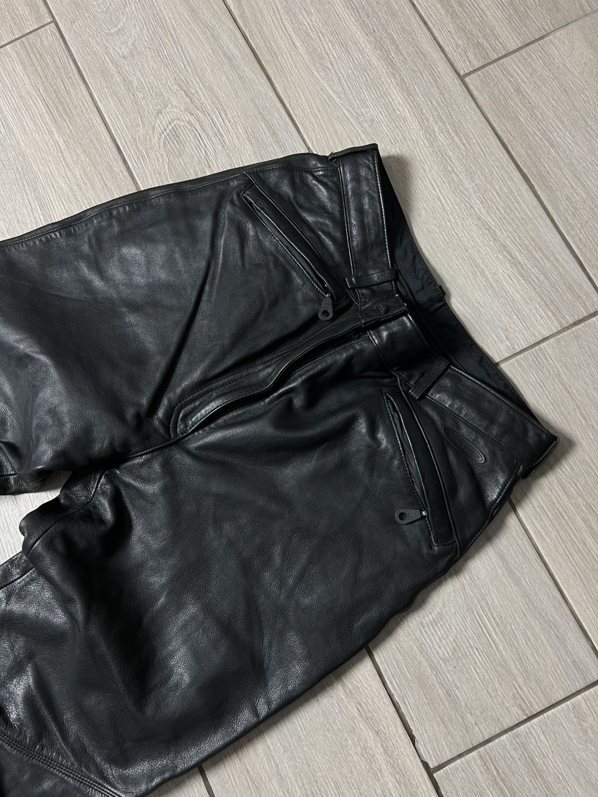 Harley Davidson Vintage Harley Davidson Leather Pants Racing Moto Size 40" / US 18 - 5 Thumbnail